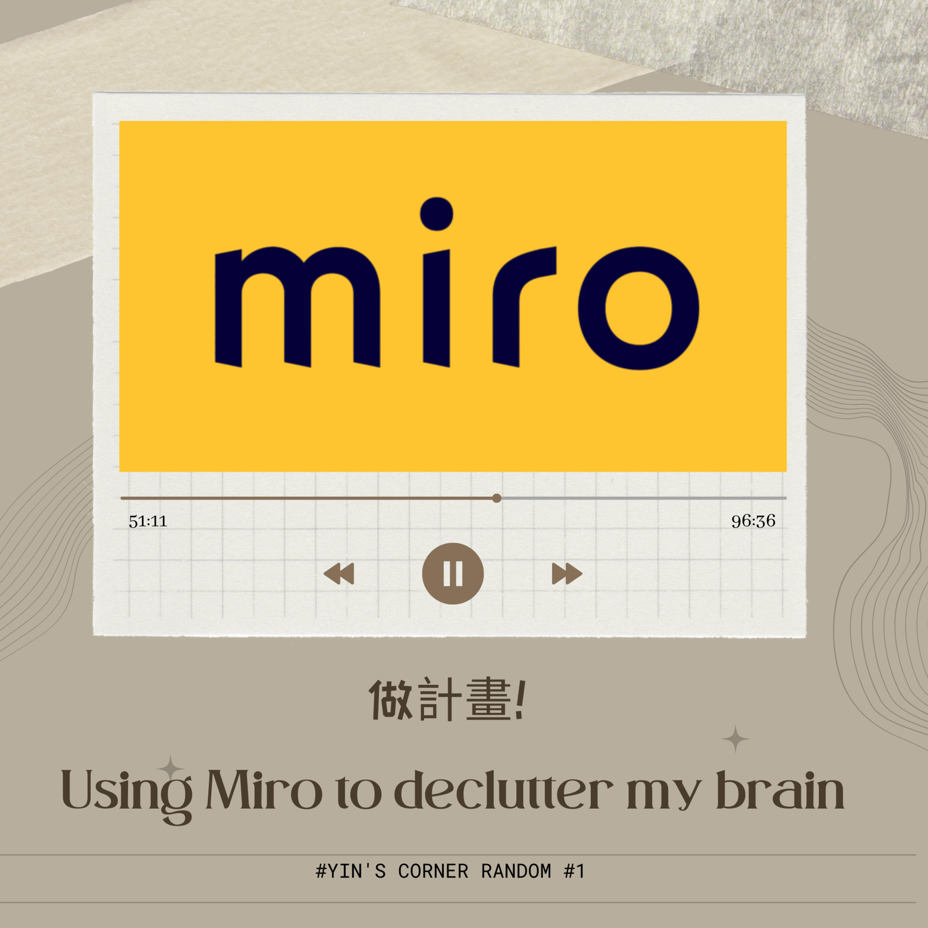 Random #1 Using Miro to declutter my brain episode artwork