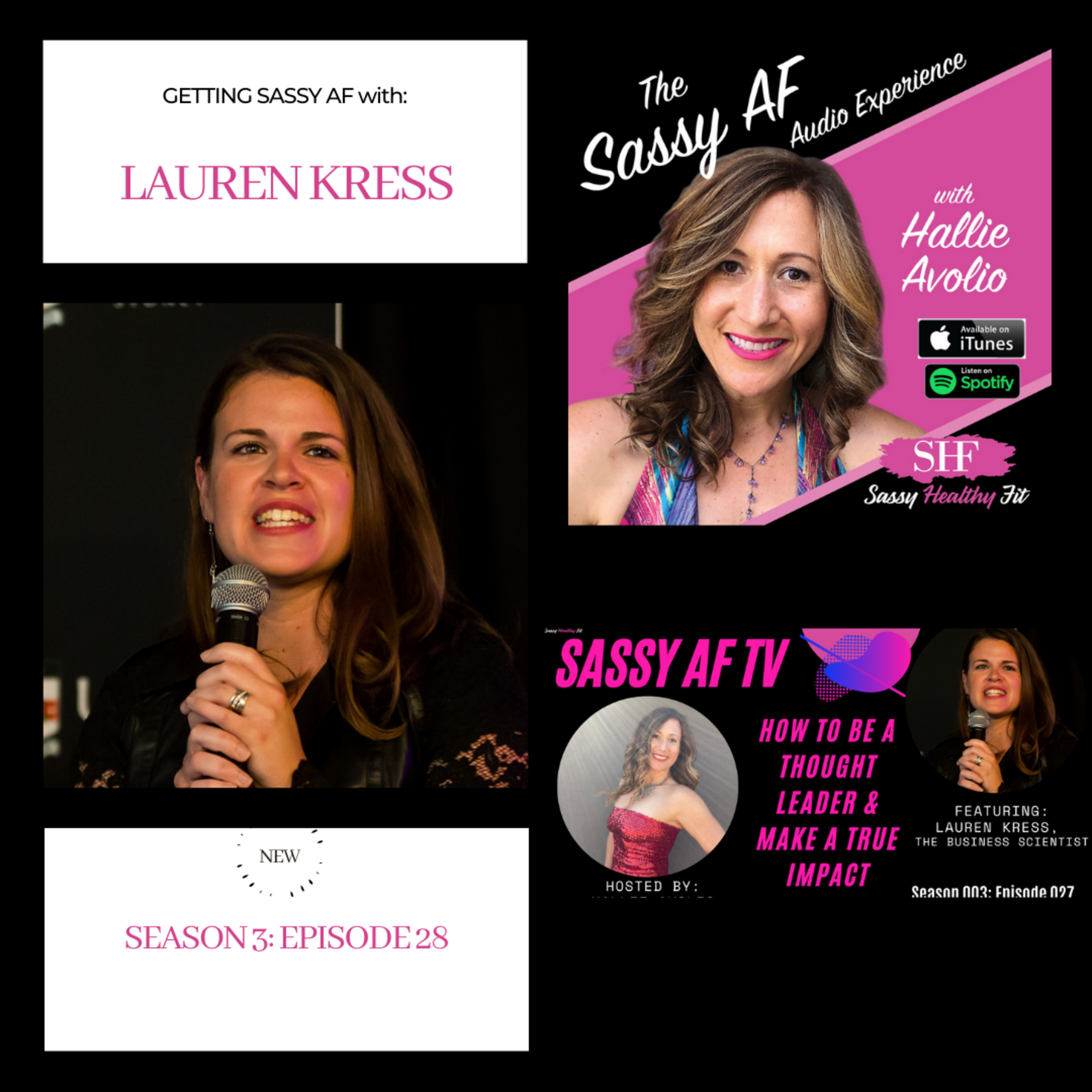 The Sassy AF Audio Experience featuring Hallie Avolio: Self-Care, Self-Love and Sassy Fun!