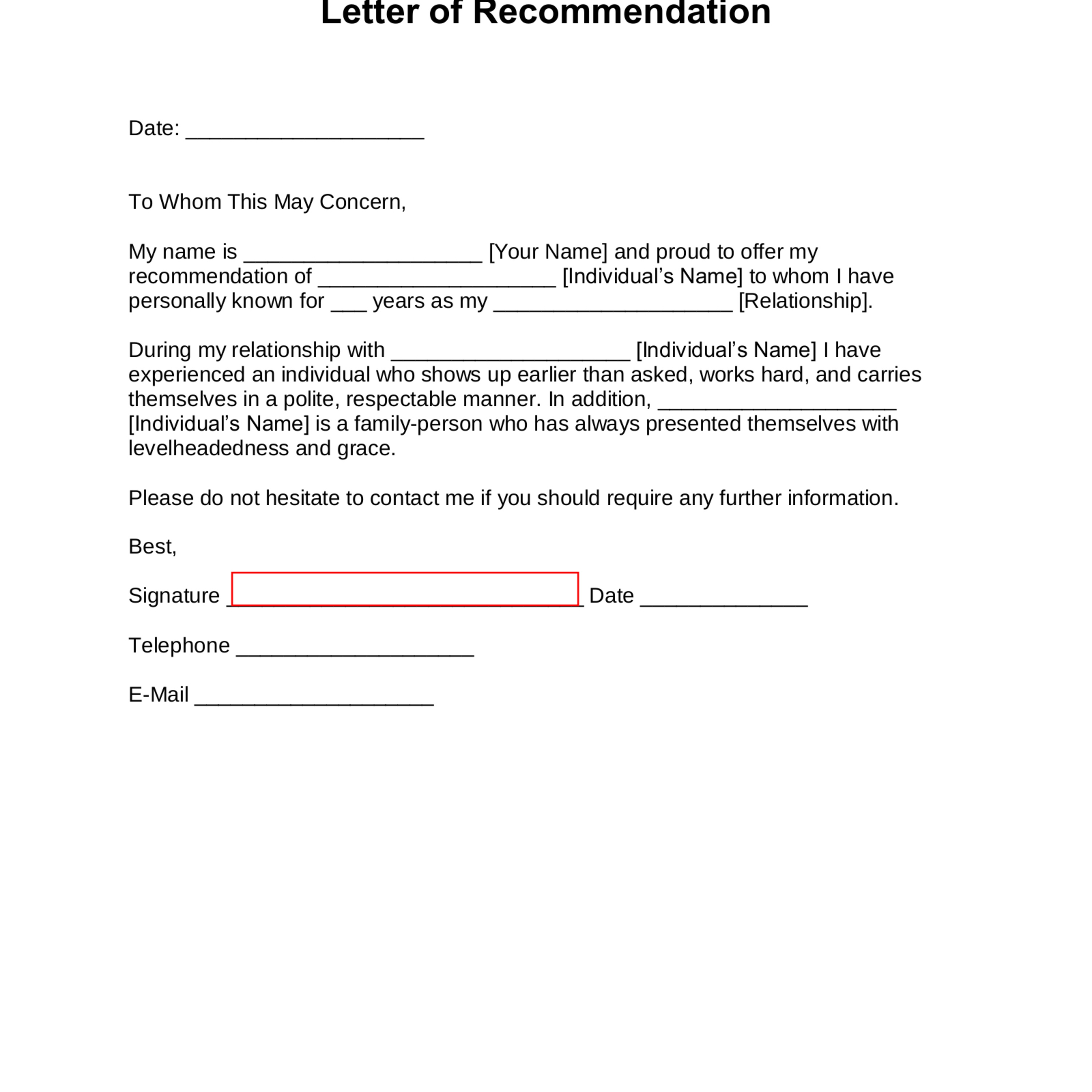 Recommendations