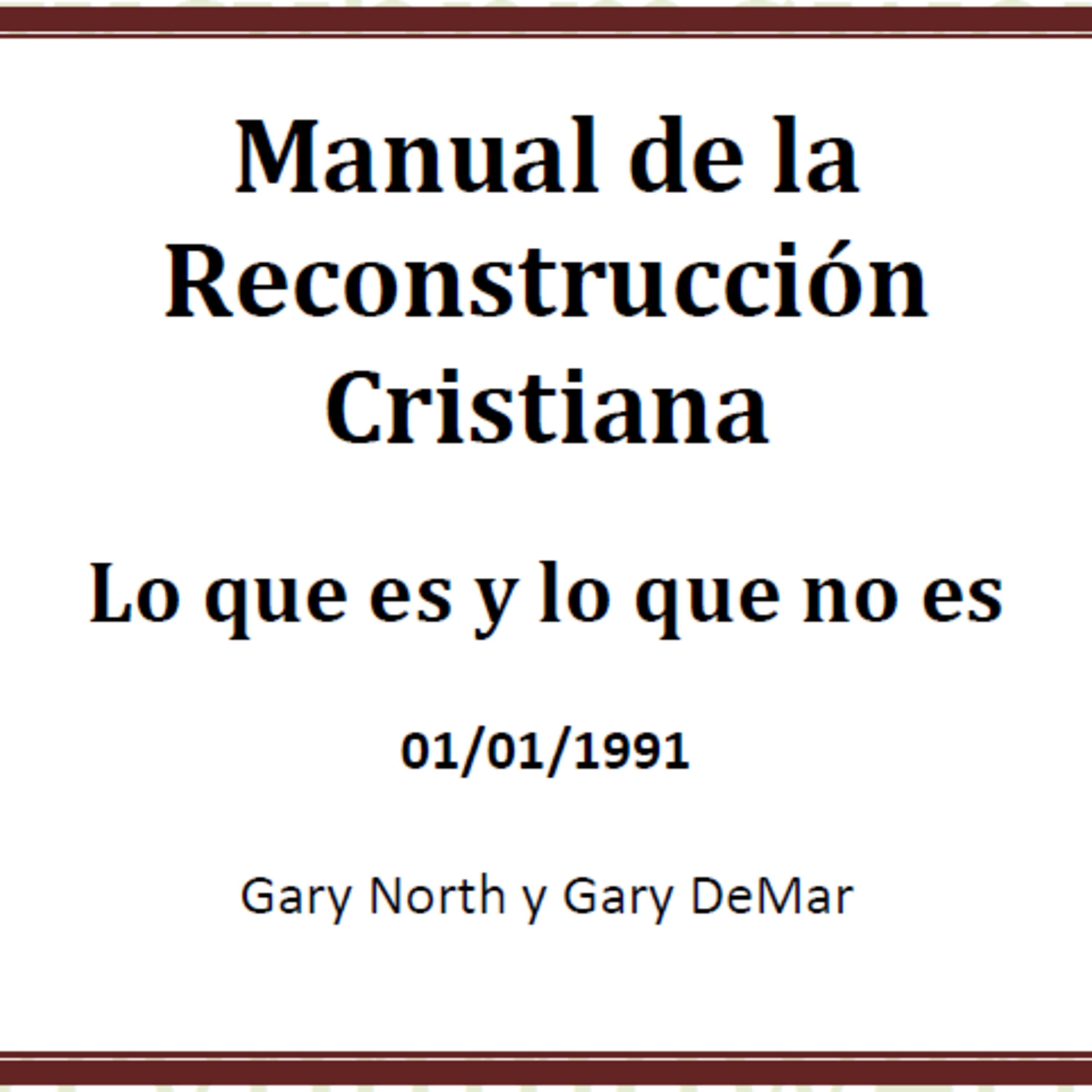 El Texto Reconstruccionista