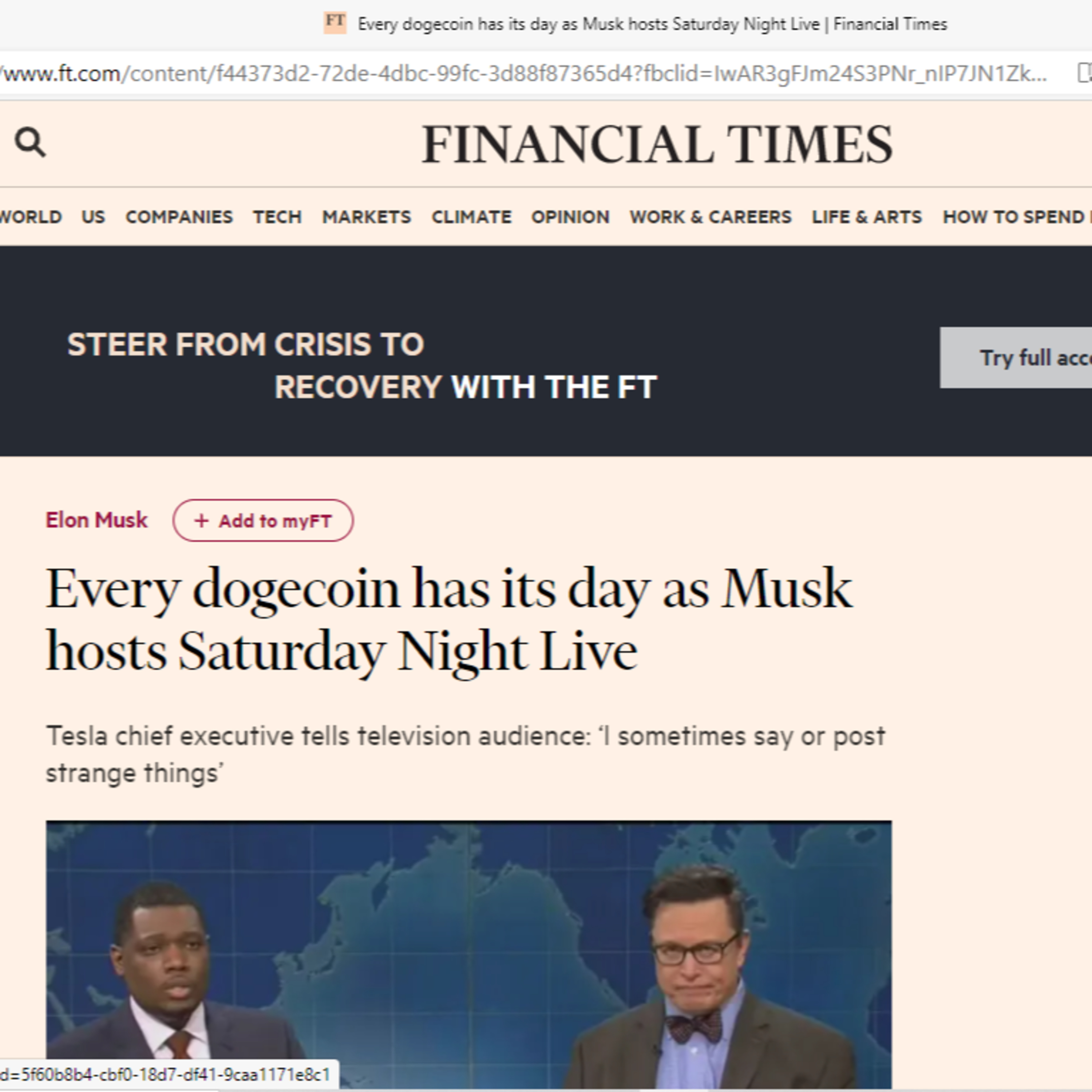 SNL, Musk, Dogecoin e a Jogada de 10 Bilhões de Dólares