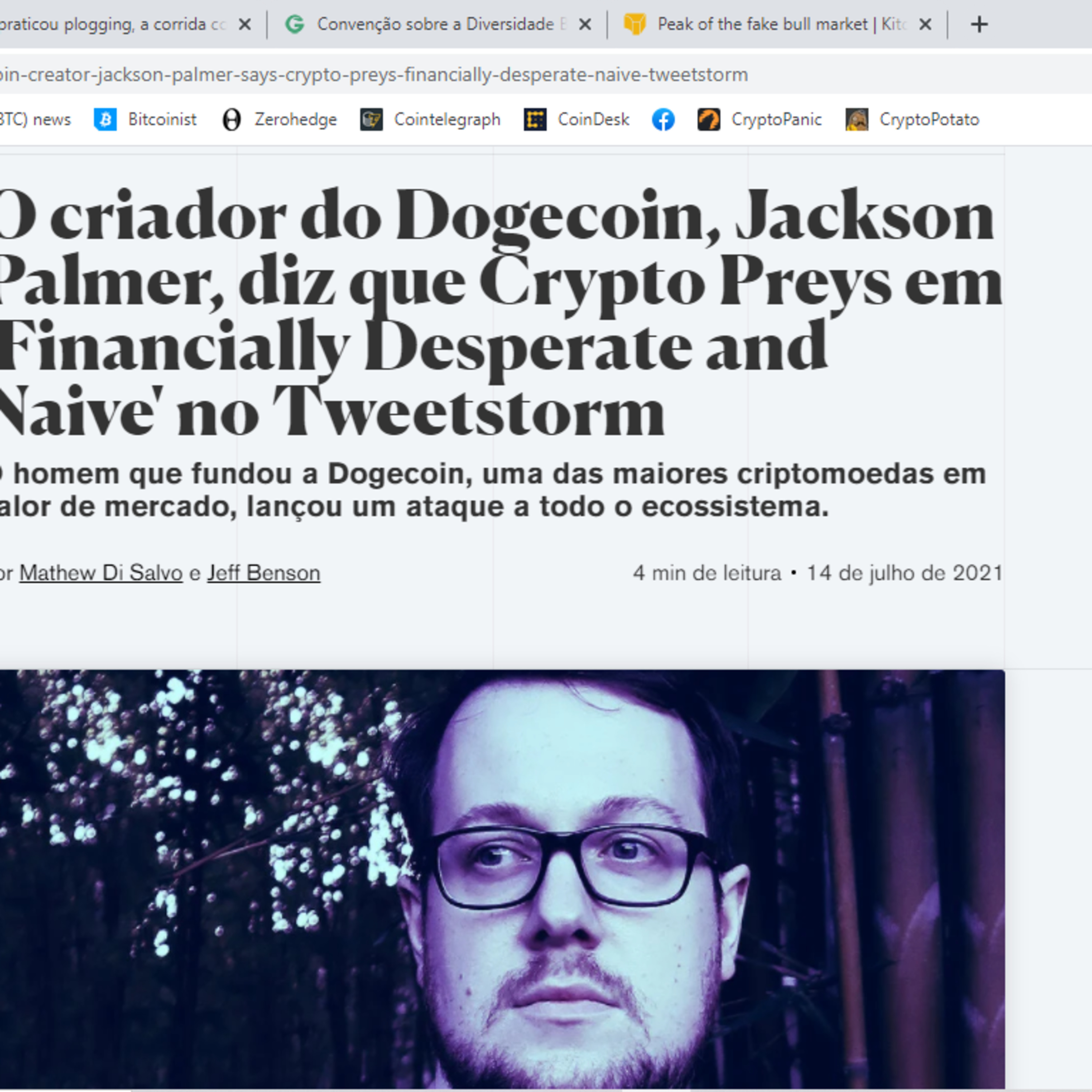 Jackson Palmer e o Manifesto contra os Metacapitalistas do Bitcoin