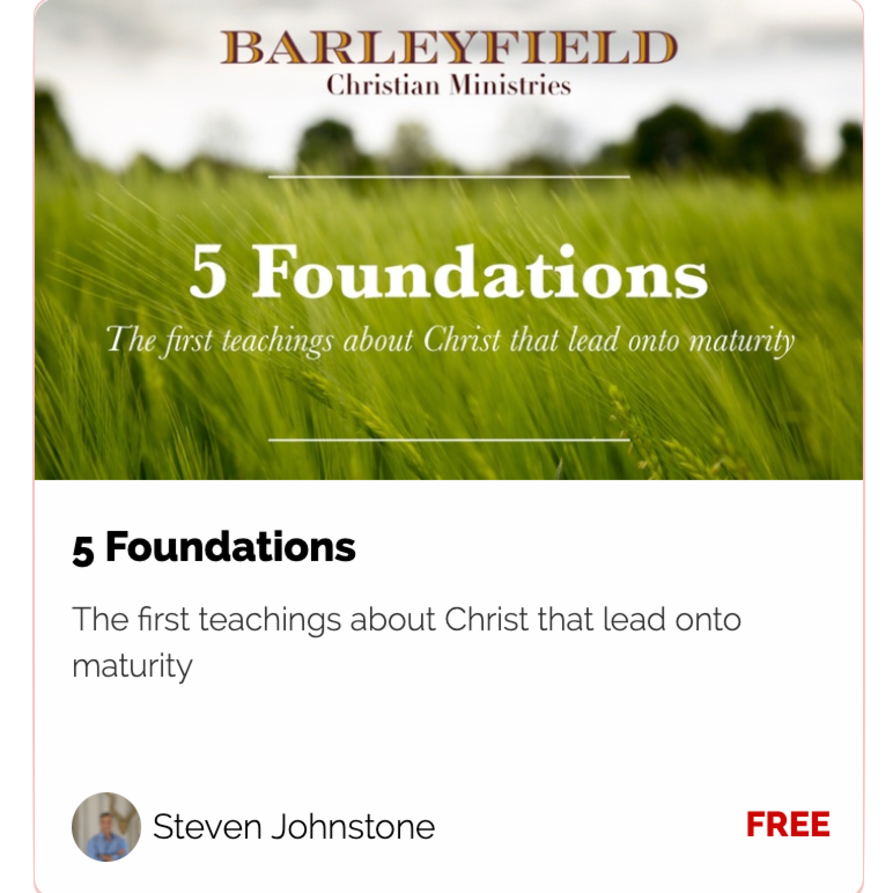 Barleyfield Courses and Messages