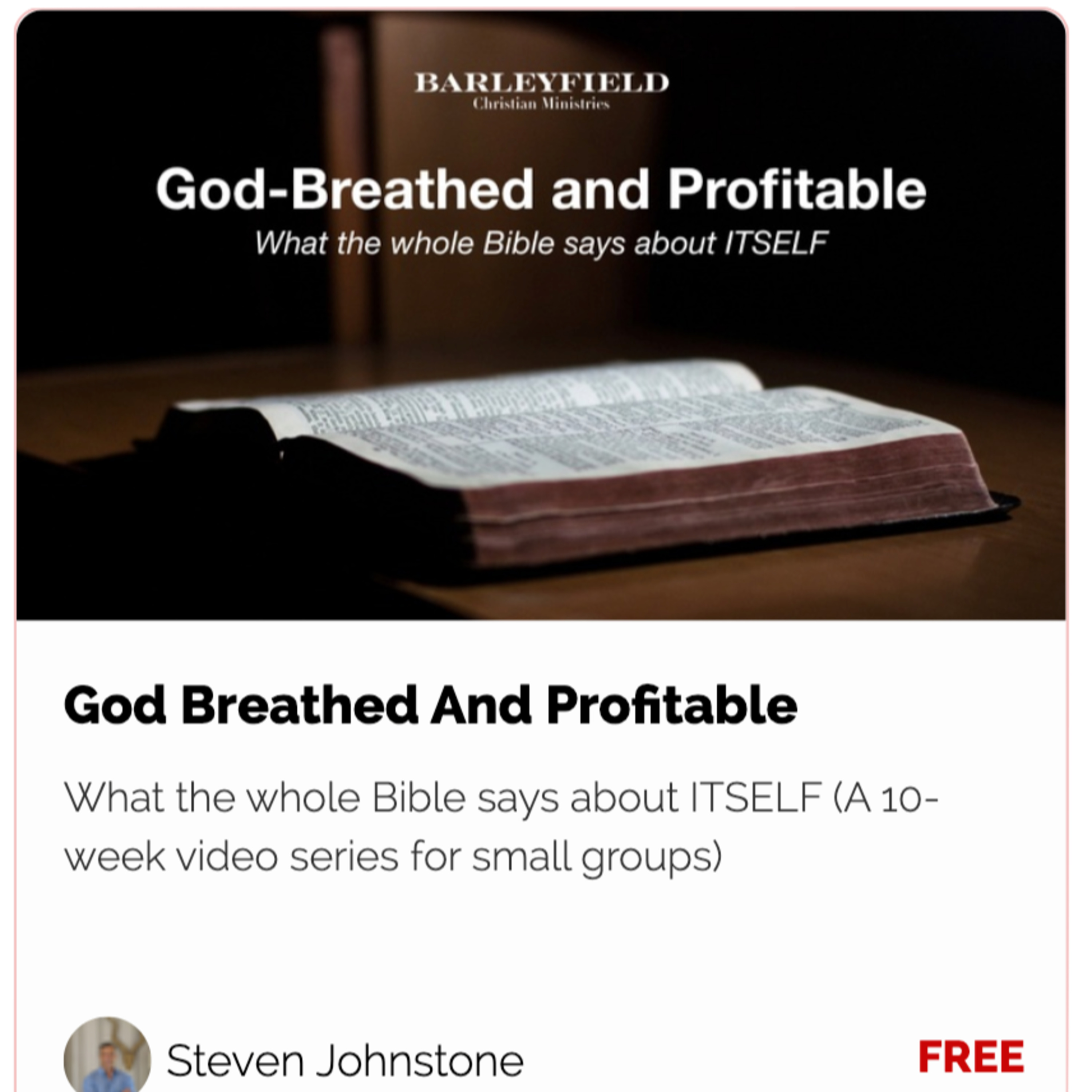 Barleyfield Courses and Messages