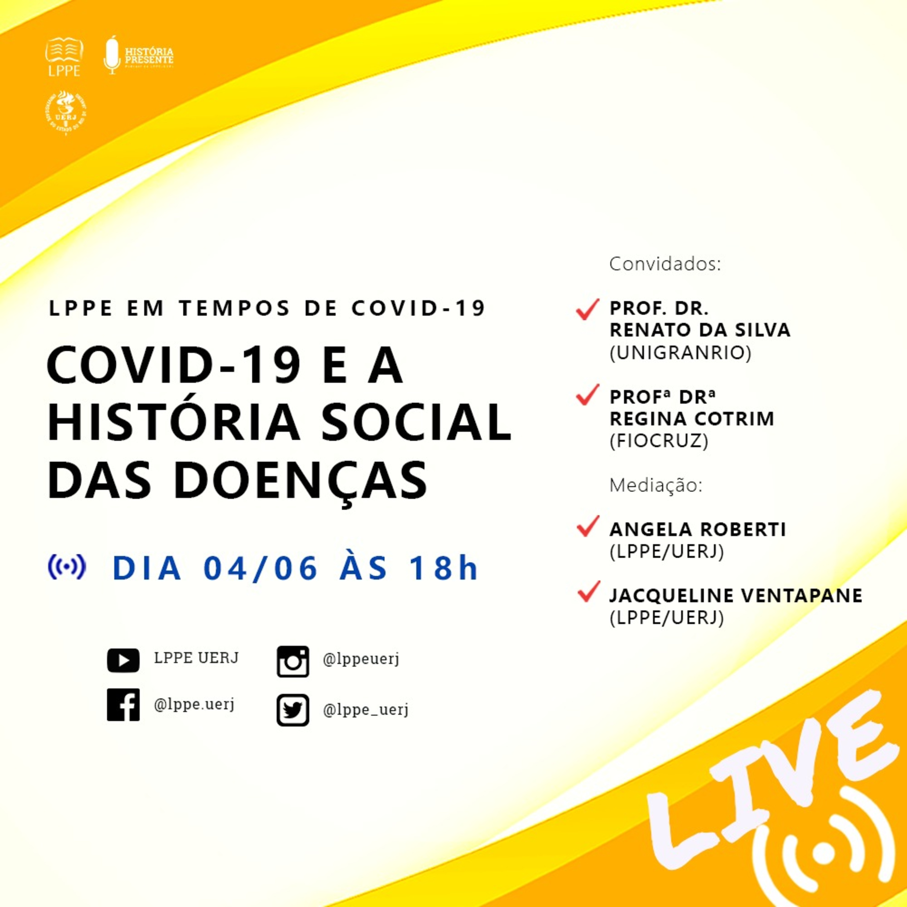LPPE EM TEMPOS DE COVID-19 #5 - COVID-19 e a História Social das Doenças. episode artwork