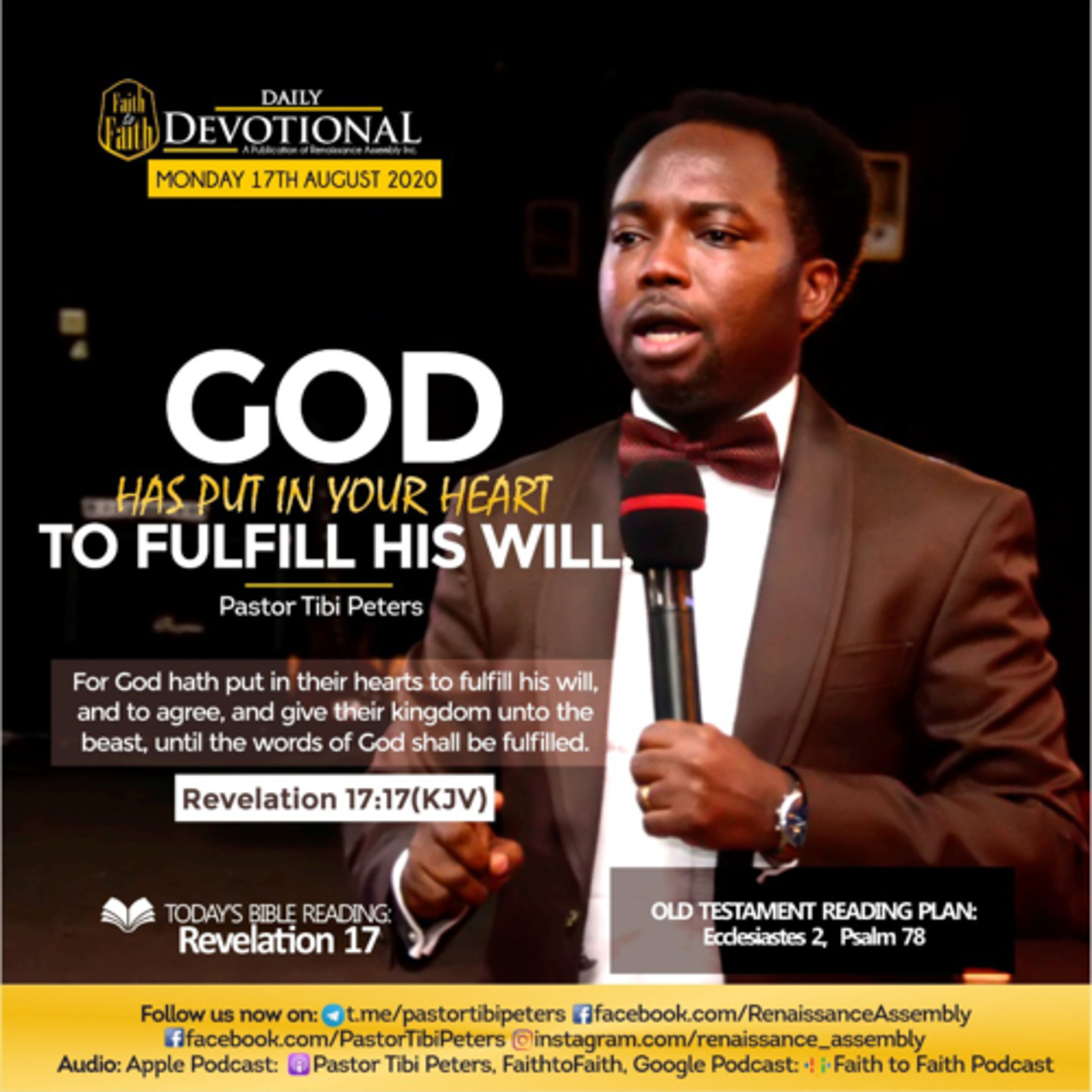 Pastor Tibi Peters Audio Podcast