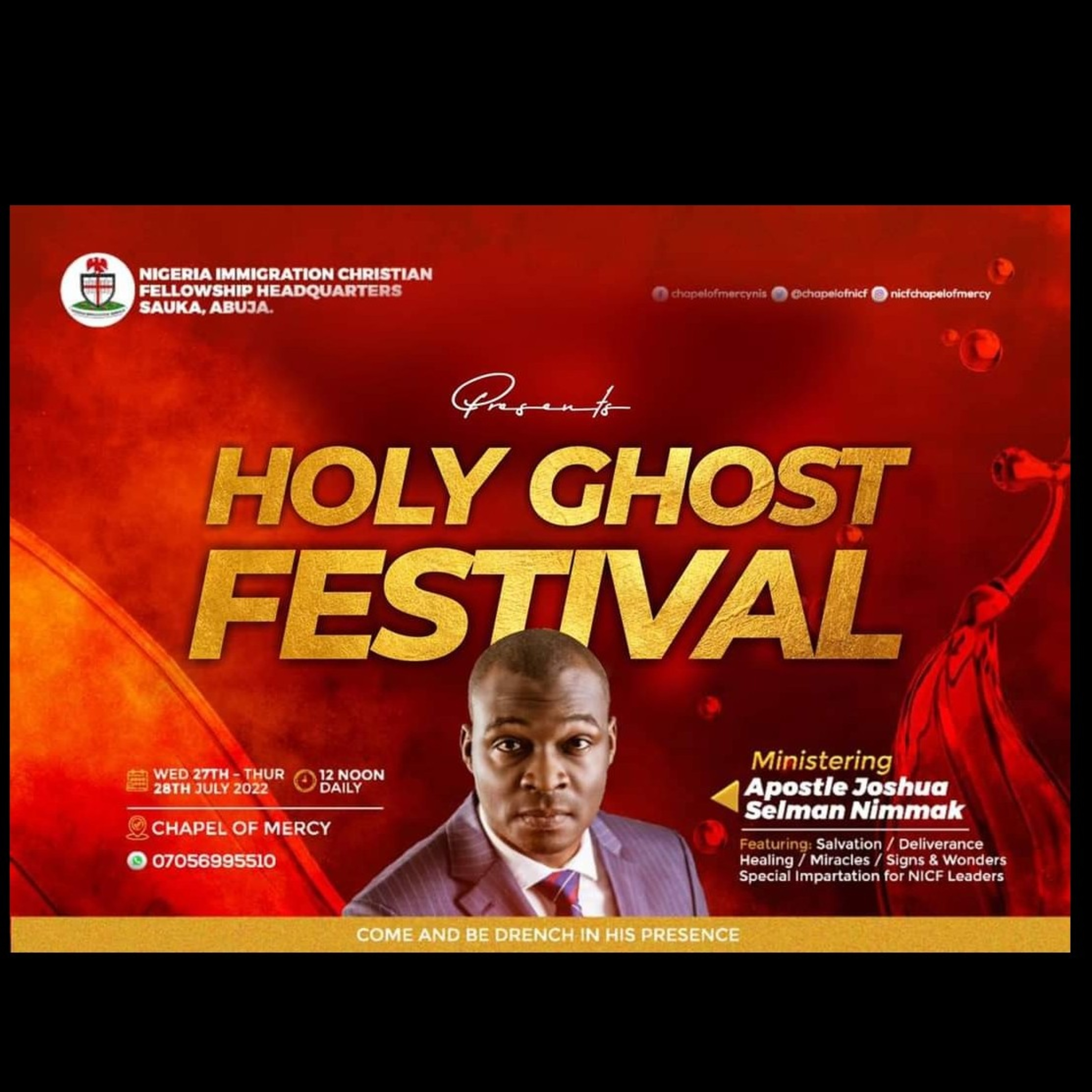 The Power of the Highest [Part 2] Luke 1:35 ||NICF Abuja ||Apostle Joshua Selman ||28/07/2022