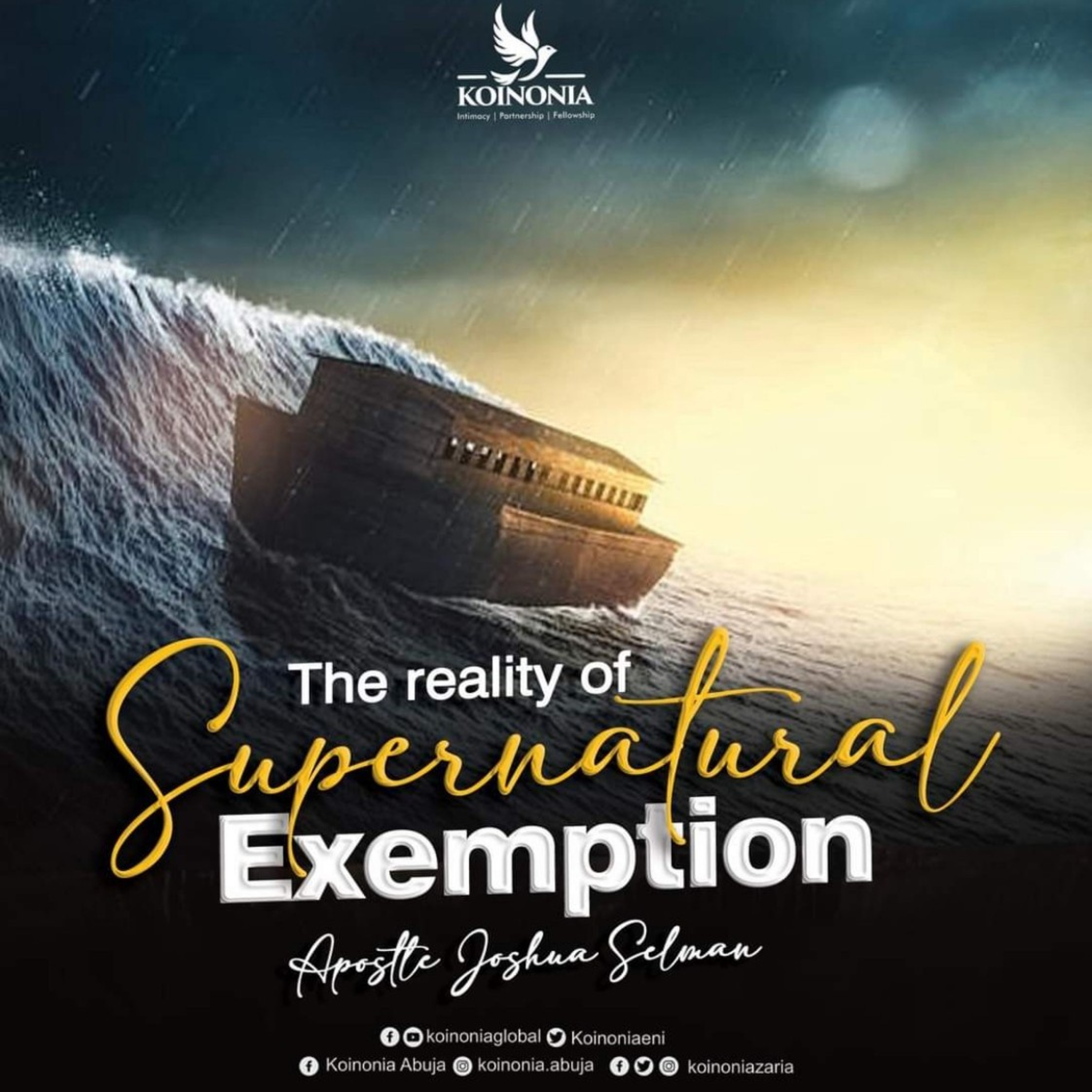 THE REALITY OF SUPERNATURAL EXEMPTION WITH APOSTLE JOSHUA SELMAN 09||10||2022