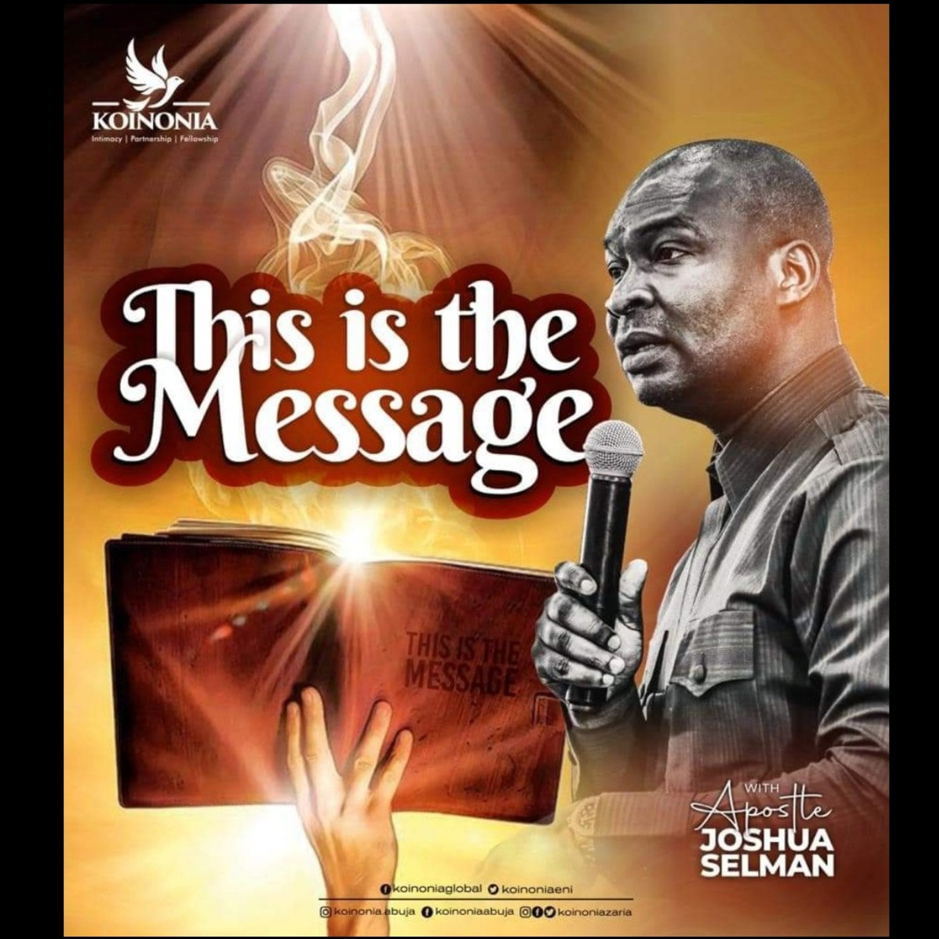 This Is The Message ||Koinonia (Abuja) with Apostle Joshua Selman Nimmak || 12/03/2023