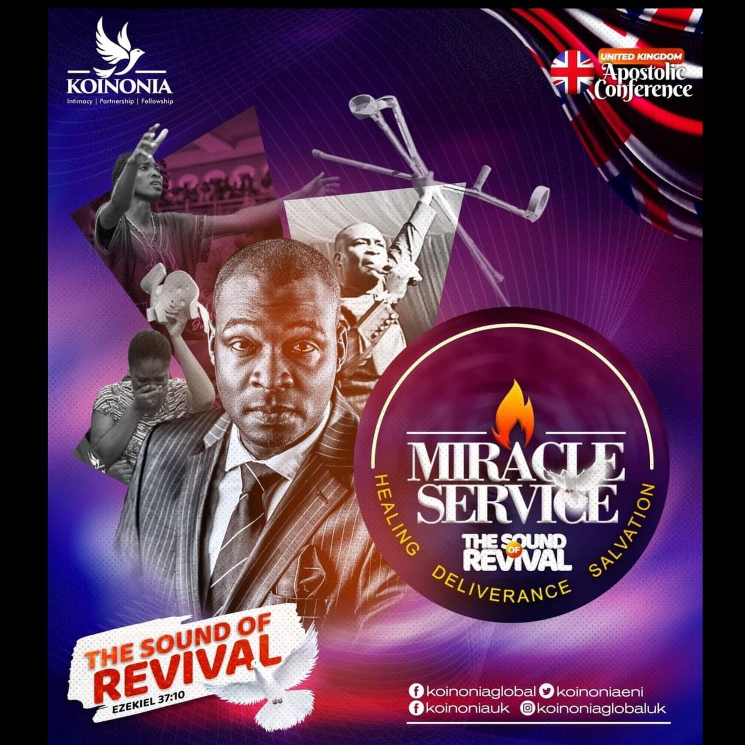 THE SOUND OF REVIVAL MIRACLE SERVICE || KOINONIA UK CONFERENCE 2023 ||DAY 2 EVENING || WITH APOSTLE