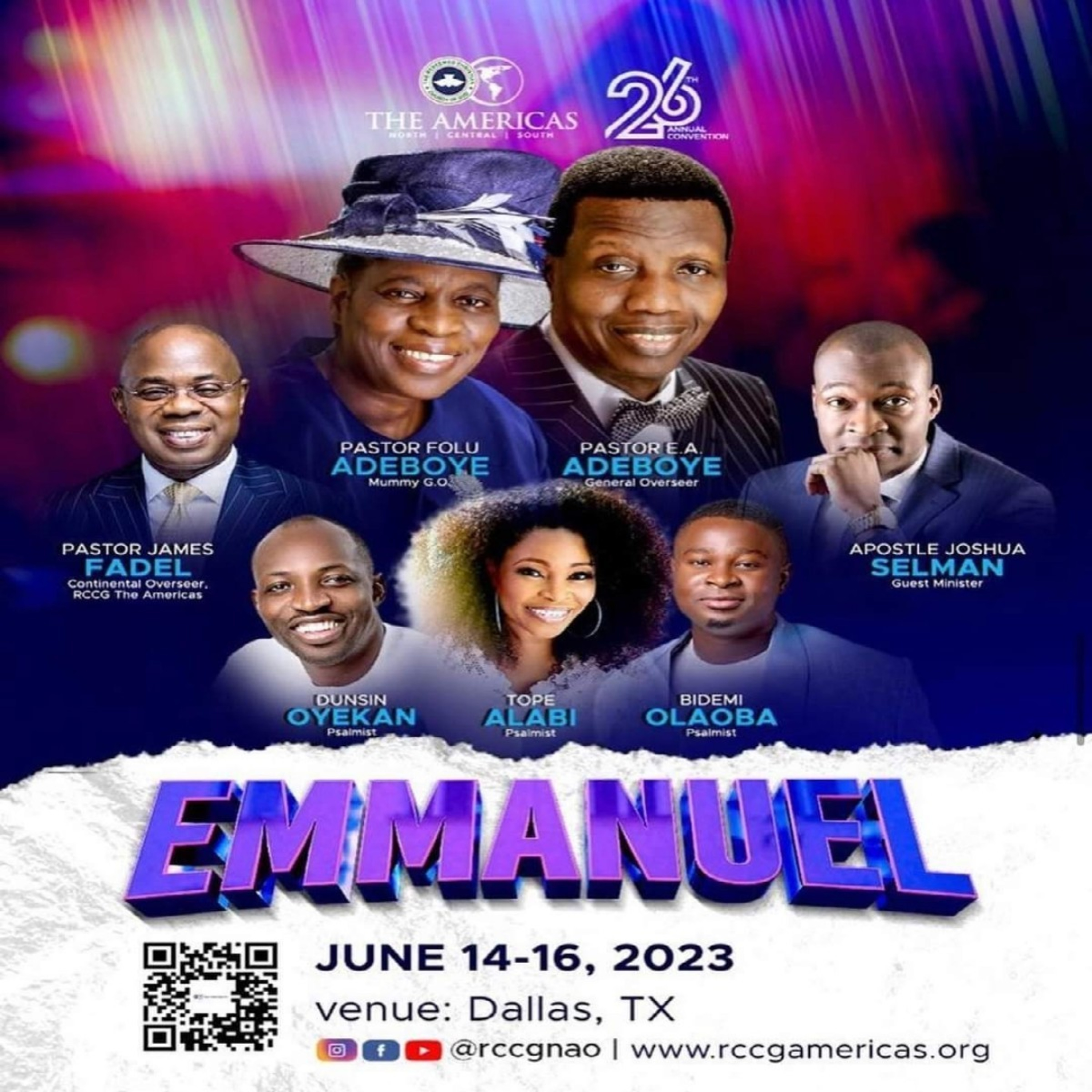 EMMANUEL || DAY4 MORNING SESSION || RCCG THE AMERICAS || DALLAS-USA || APOSTLE JOSHUA SELMAN