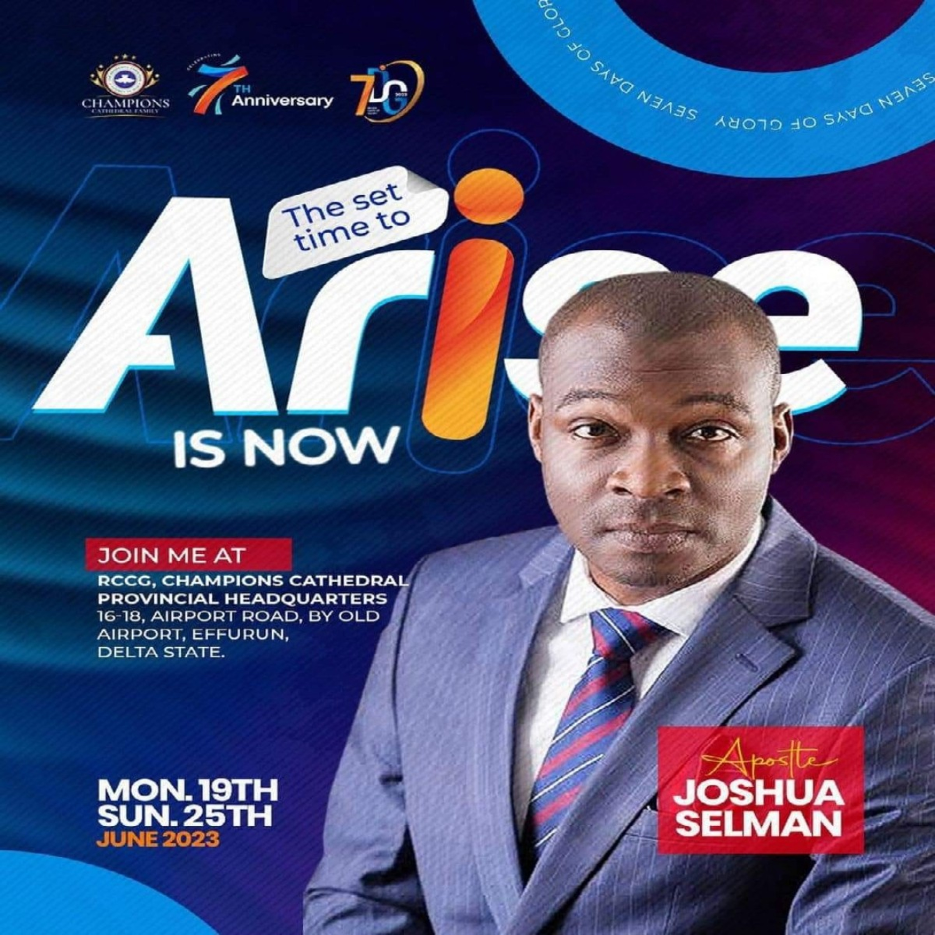 Discerning The Times |7 Days of Glory|RCCG Champions Cathedral |Warri-Nigeria |Apostle Joshua selman