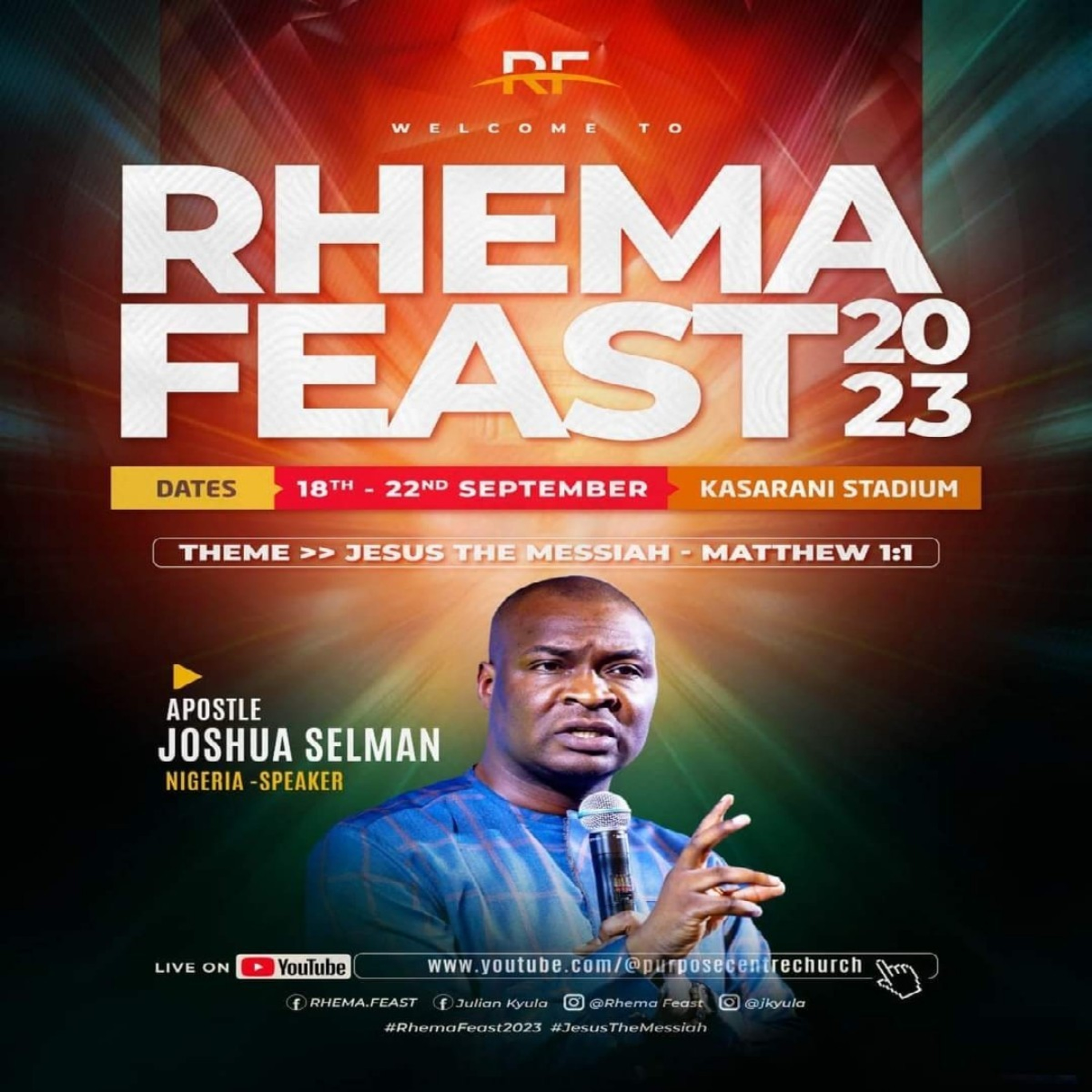SAVIOUR, LORD AND CHRIST || RHEMA FEAST 2023 || DAY 4 || NAIROBI-KENYA || APOSTLE JOSHUA SELMAN