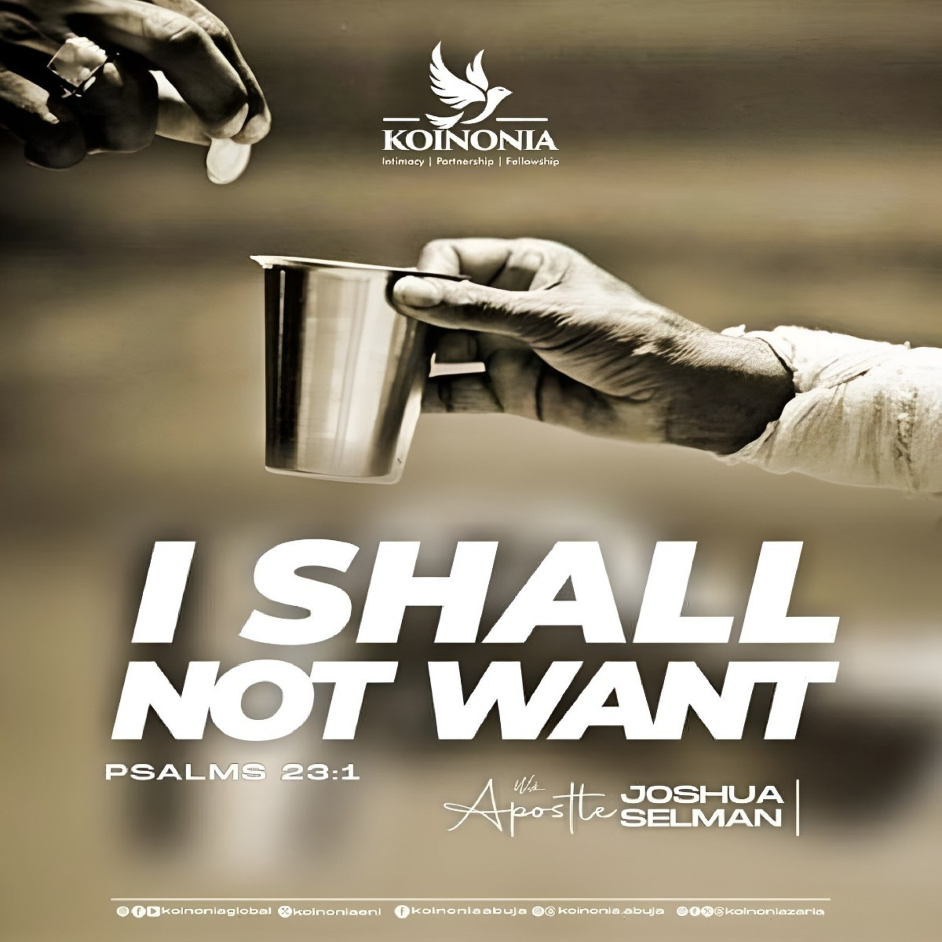 I SHALL NOT WANT WITH APOSTLE JOSHUA SELMAN | 03.12.2023