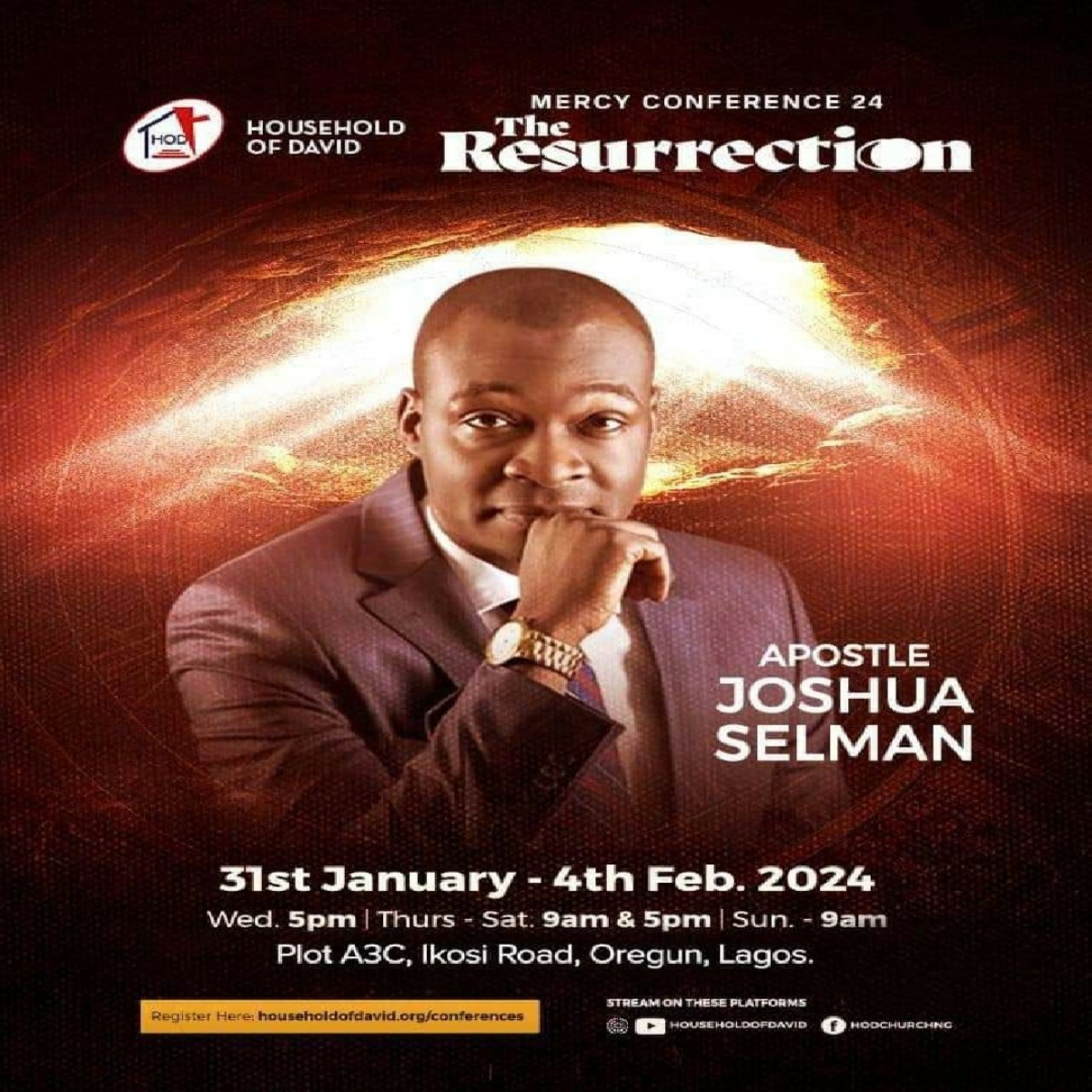 THE POWER OF HIS RESURRECTION || APOSTLE JOSHUA SELMAN || MERCY CONFERENCE 2024 || HOD CHURCH, LAGOS