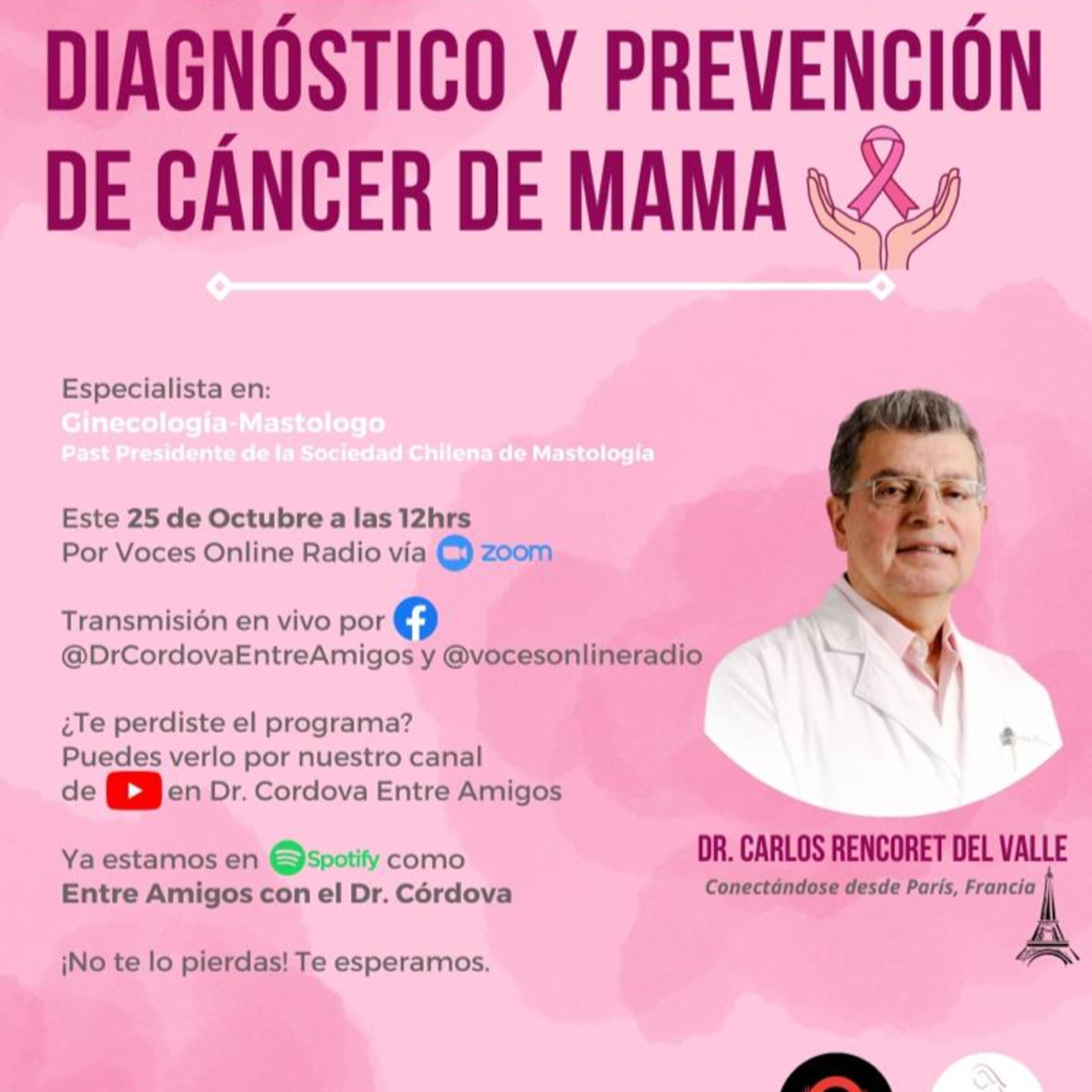 Entre Amigos con el Dr. Córdova: Diagnóstico y Prevención de Cáncer de Mama episode artwork