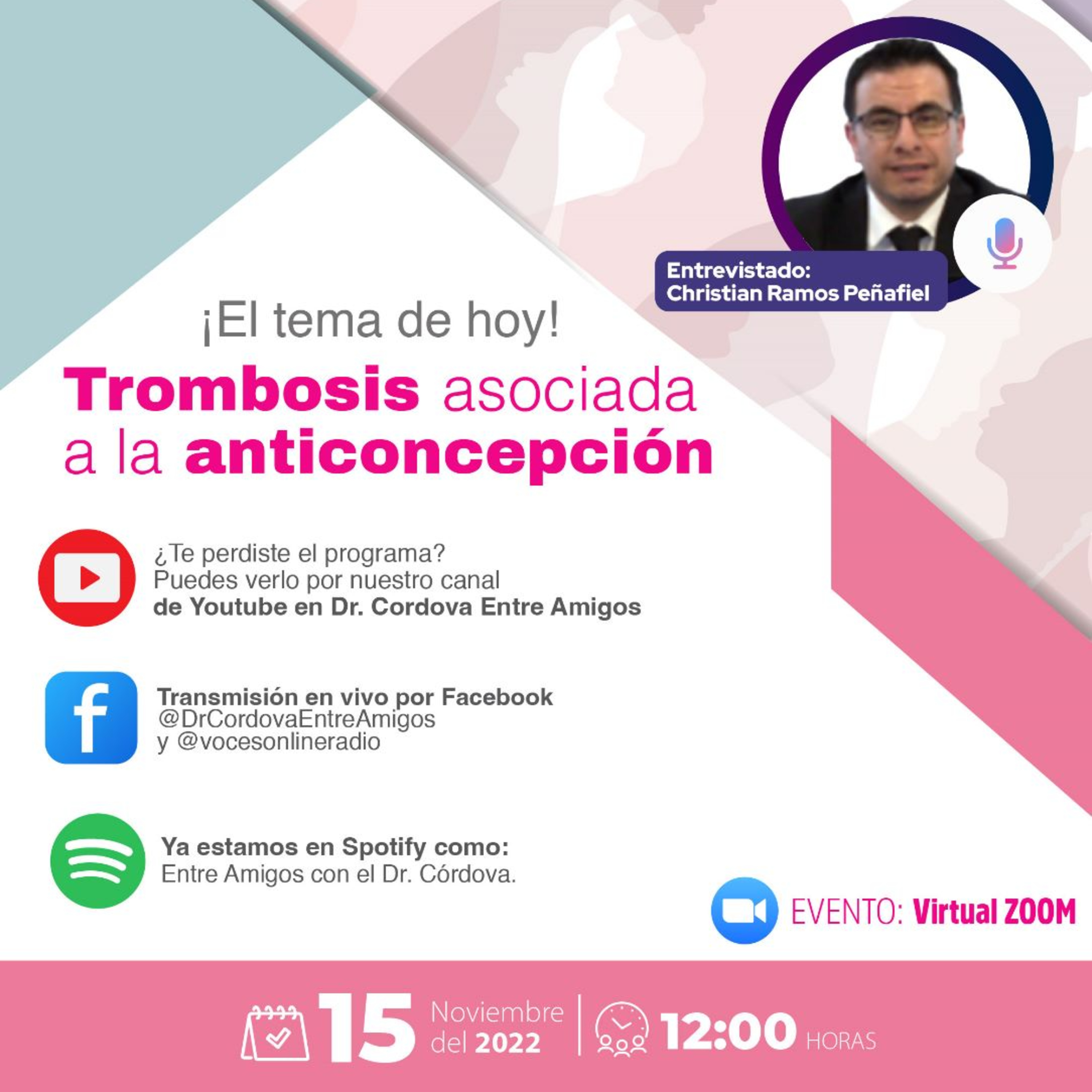Entre Amigos con el Dr. Córdova: Trombosis asociada a la anticoncepción episode artwork
