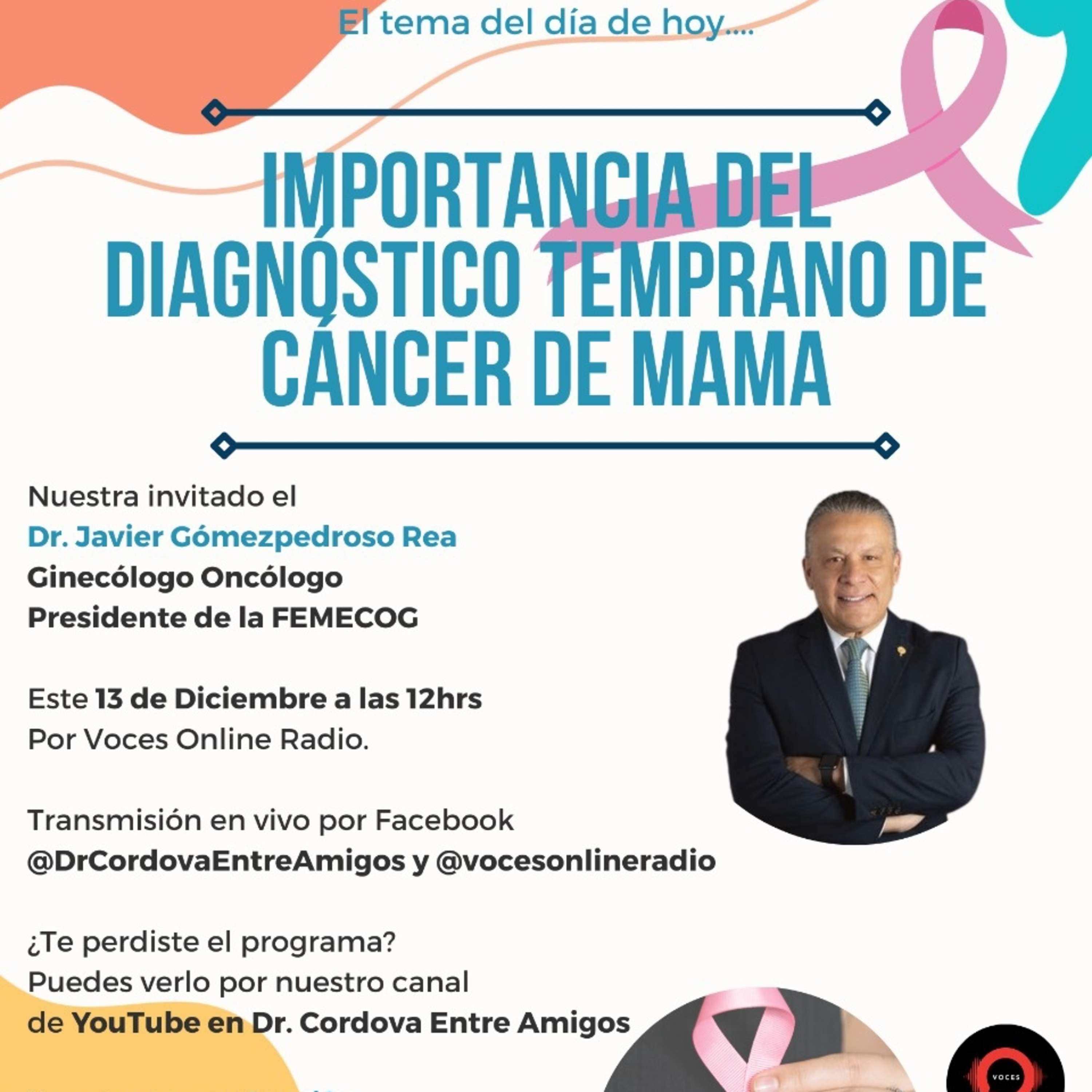 Entre Amigos con el Dr. Córdova: Importancia del Diagnóstico Temprano de Cáncer de Mama episode artwork