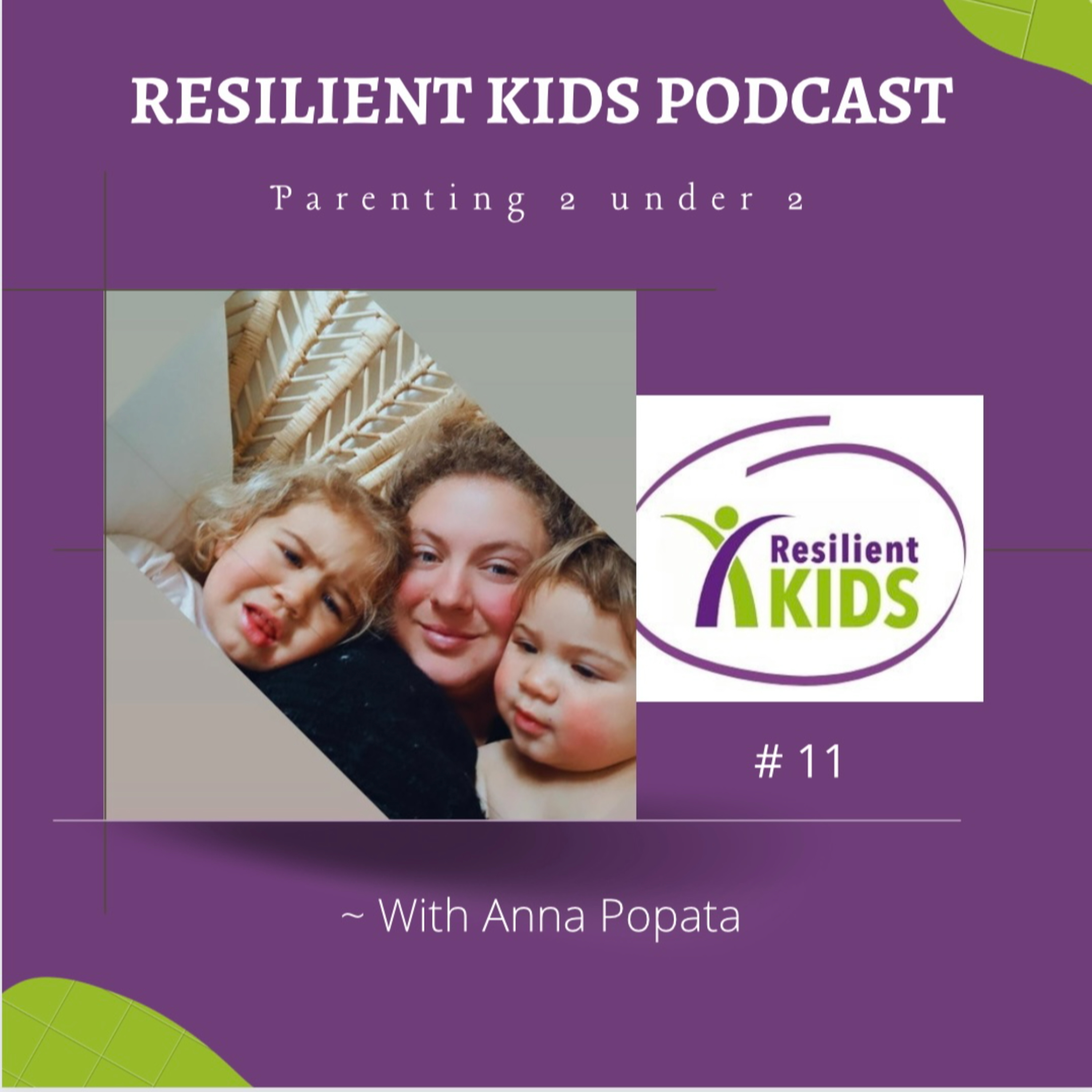 Anna Popata Interview - Parenting 2 Under 2 - Resilient Kids Podcast  episode artwork