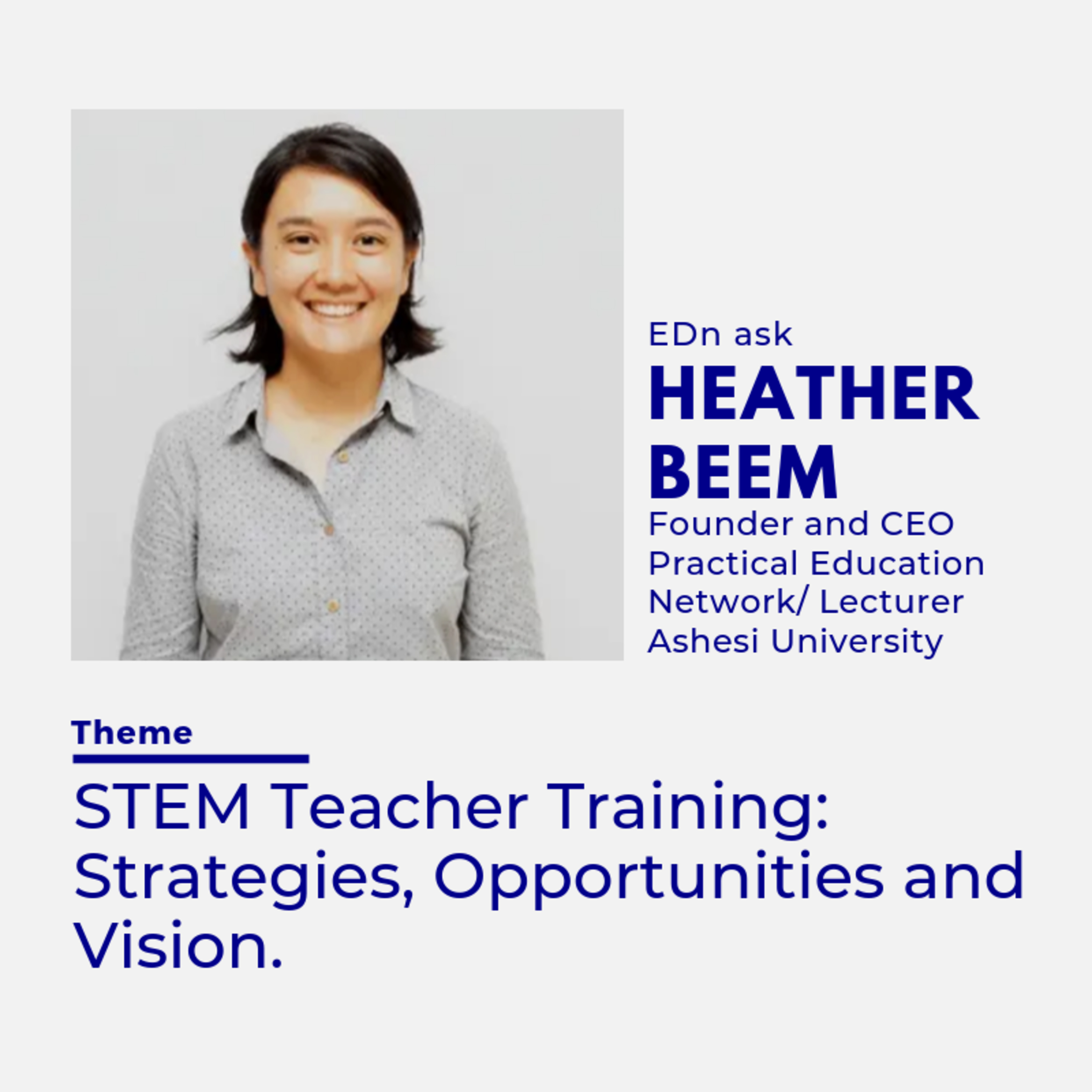 STEM Teacher Training: Strategies, Opportunities and Vision episode artwork