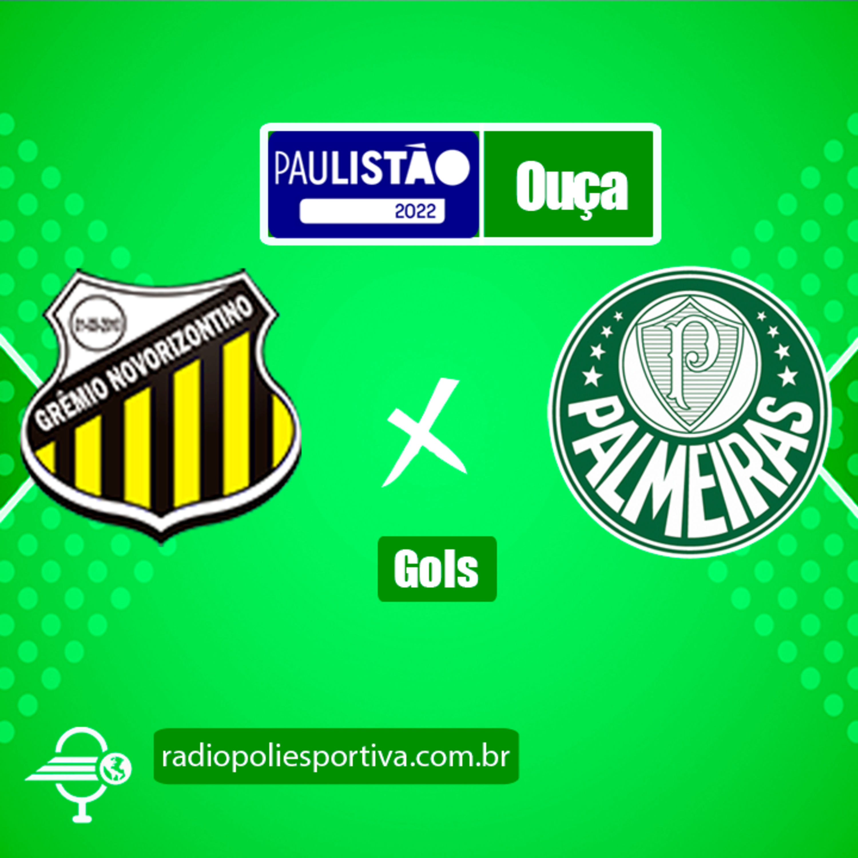 FUTEBOL NA POLIESPORTIVA - PAULISTÃO 2022 - RODADA #5 - GOLS DE GRÊMIO NOVORIZONTINO 0 X 2 PALMEIRAS episode artwork