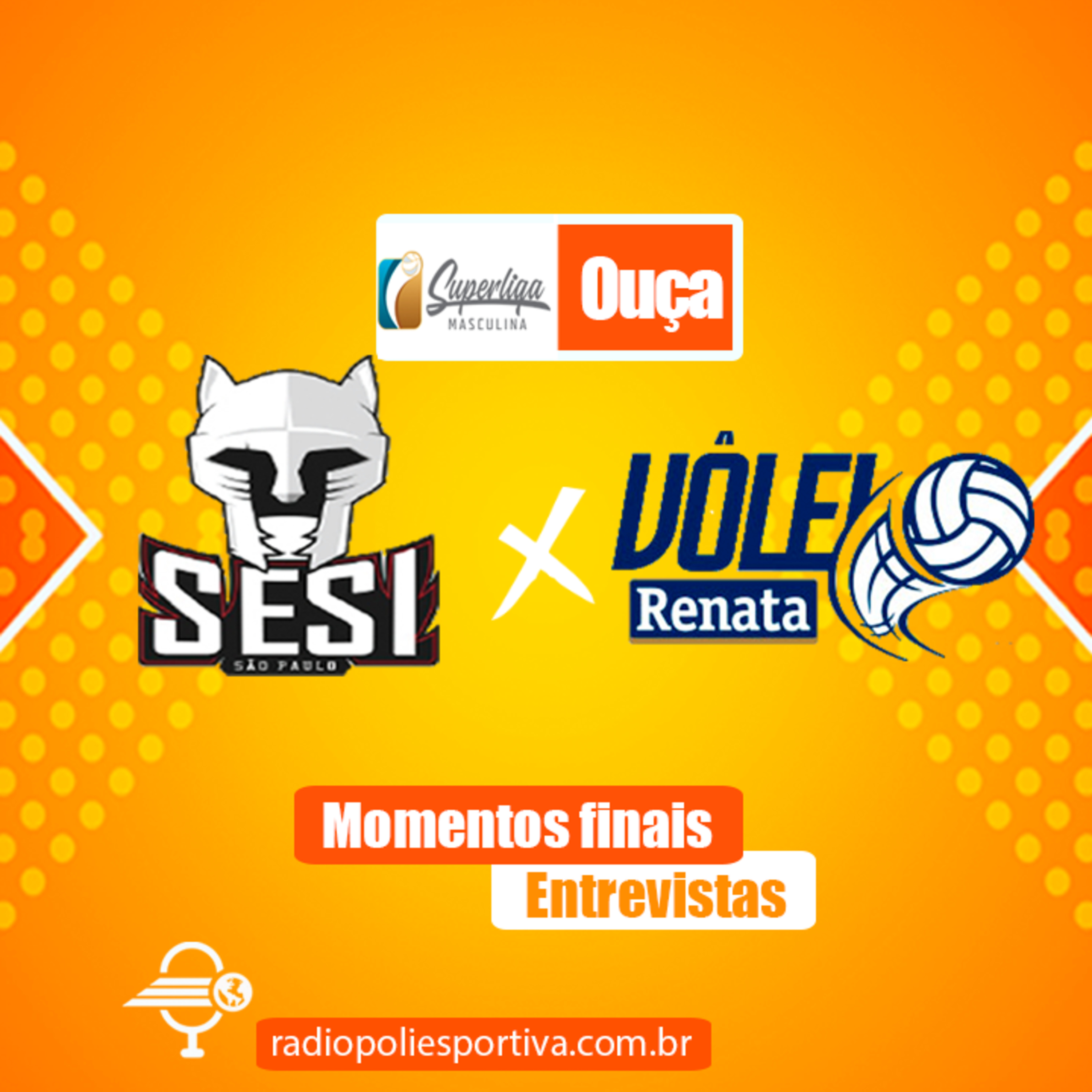 JORNADA DO VÔLEI - SUPERLIGA MASCULINA DE VÔLEI 2021 2022 - RODADA #1 - RETURNO - MOMENTOS FINAIS DE SESI-SP 3 X 2 CAMPINAS VÔLEI RENATA episode artwork
