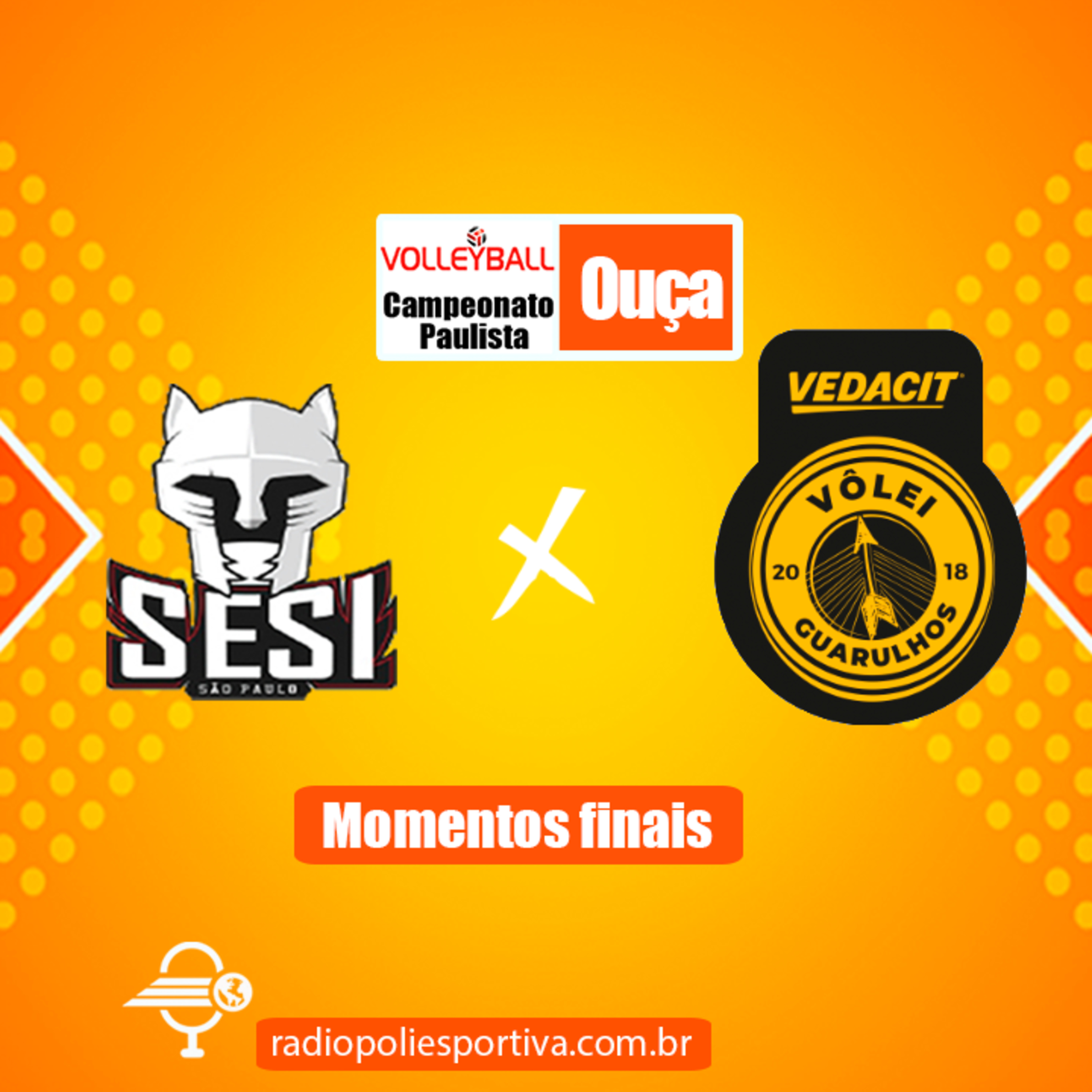 JORNADA DO VÔLEI - PAULISTA MASCULINO DE VÔLEI 2022 - SEMIFINAL - JOGO #2 - MOMENTOS FINAIS DE SESI-SP 3 X 1 VEDACIT GUARULHOS episode artwork