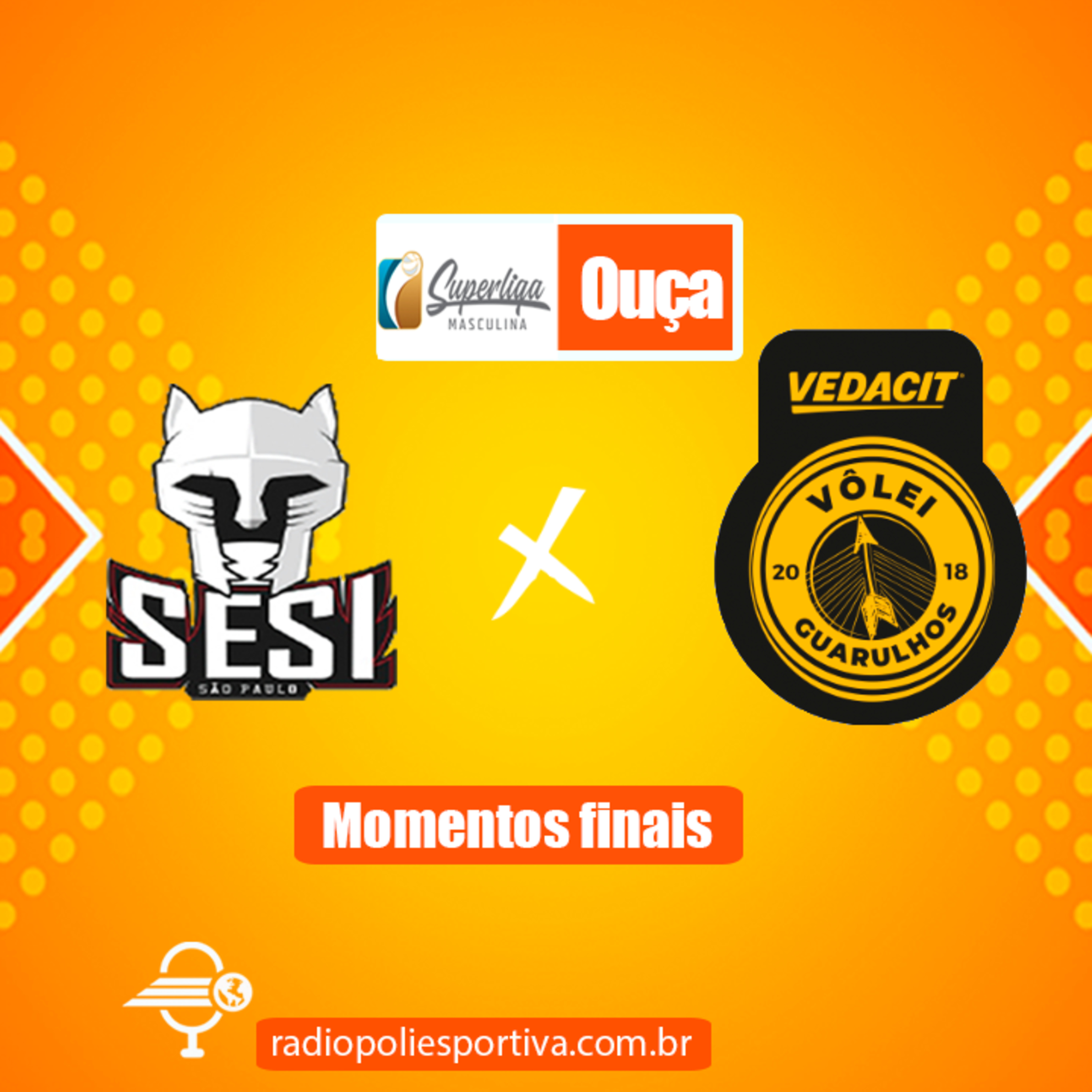 JORNADA DO VÔLEI - SUPERLIGA MASCULINA DE VÔLEI 2022/23 - RODADA #7 - MOMENTOS FINAIS DE SESI-SP 3 X 1 VEDACIT GUARULHOS episode artwork