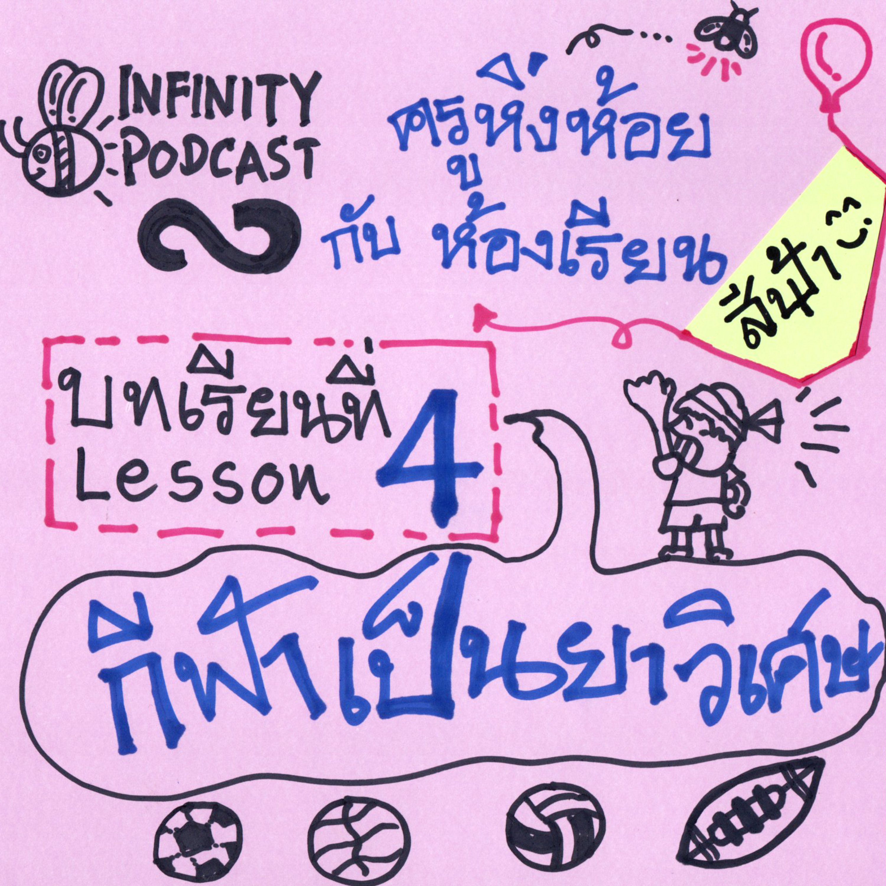 ครูหิ่งห้อยกับห้องเรียนสีฟ้า 04: กีฬาสีและการวิ่งผลไม้ episode artwork