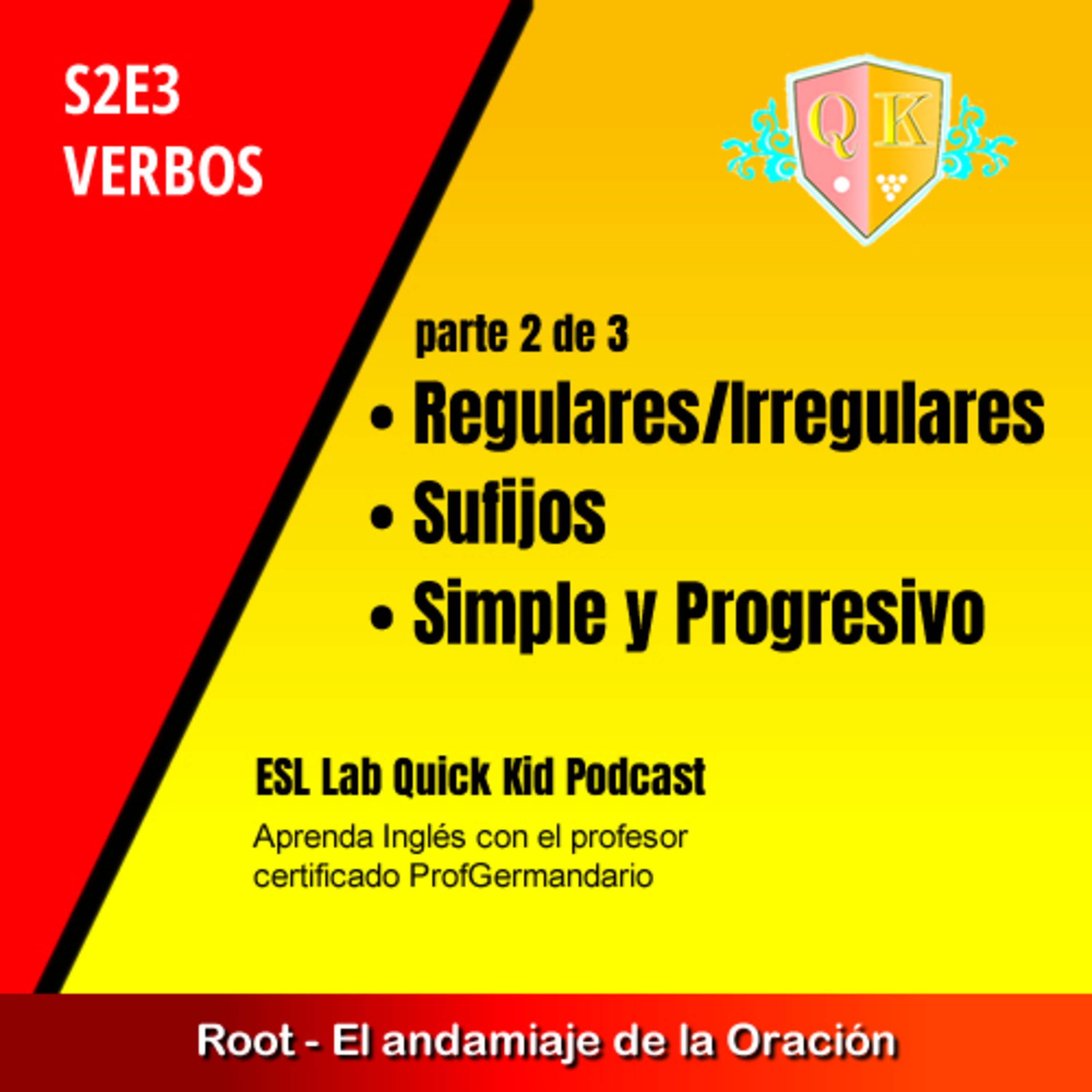 S2E3 ♦ VERBOS Regulares Irregulares, Sufijos, Simple y Progresivo episode artwork