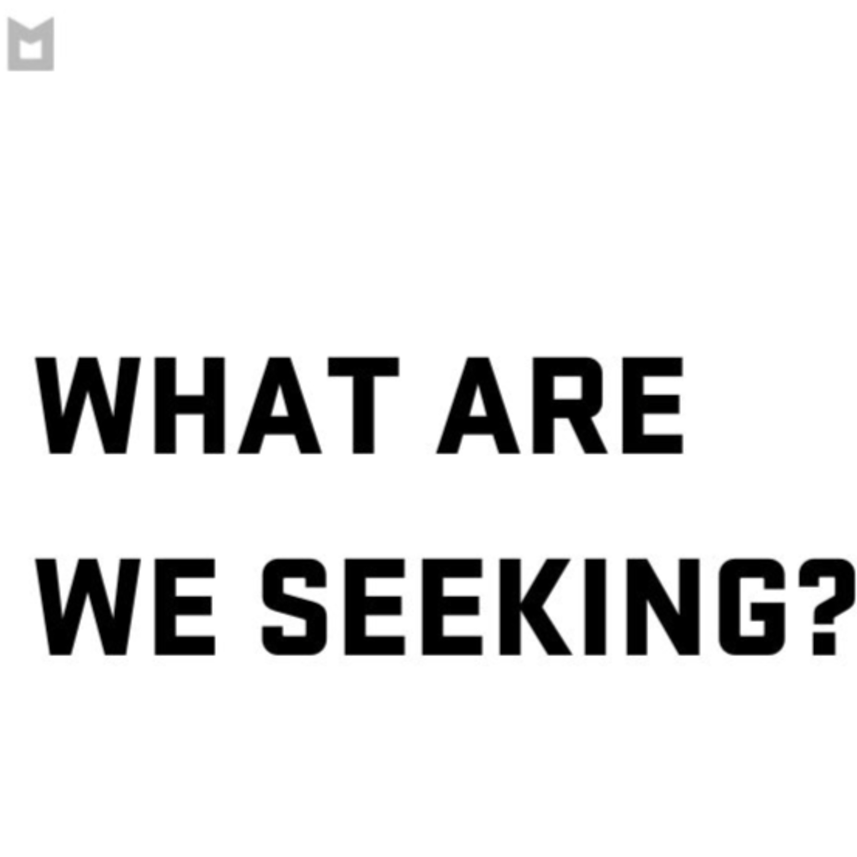 What Are We Seeking? episode artwork
