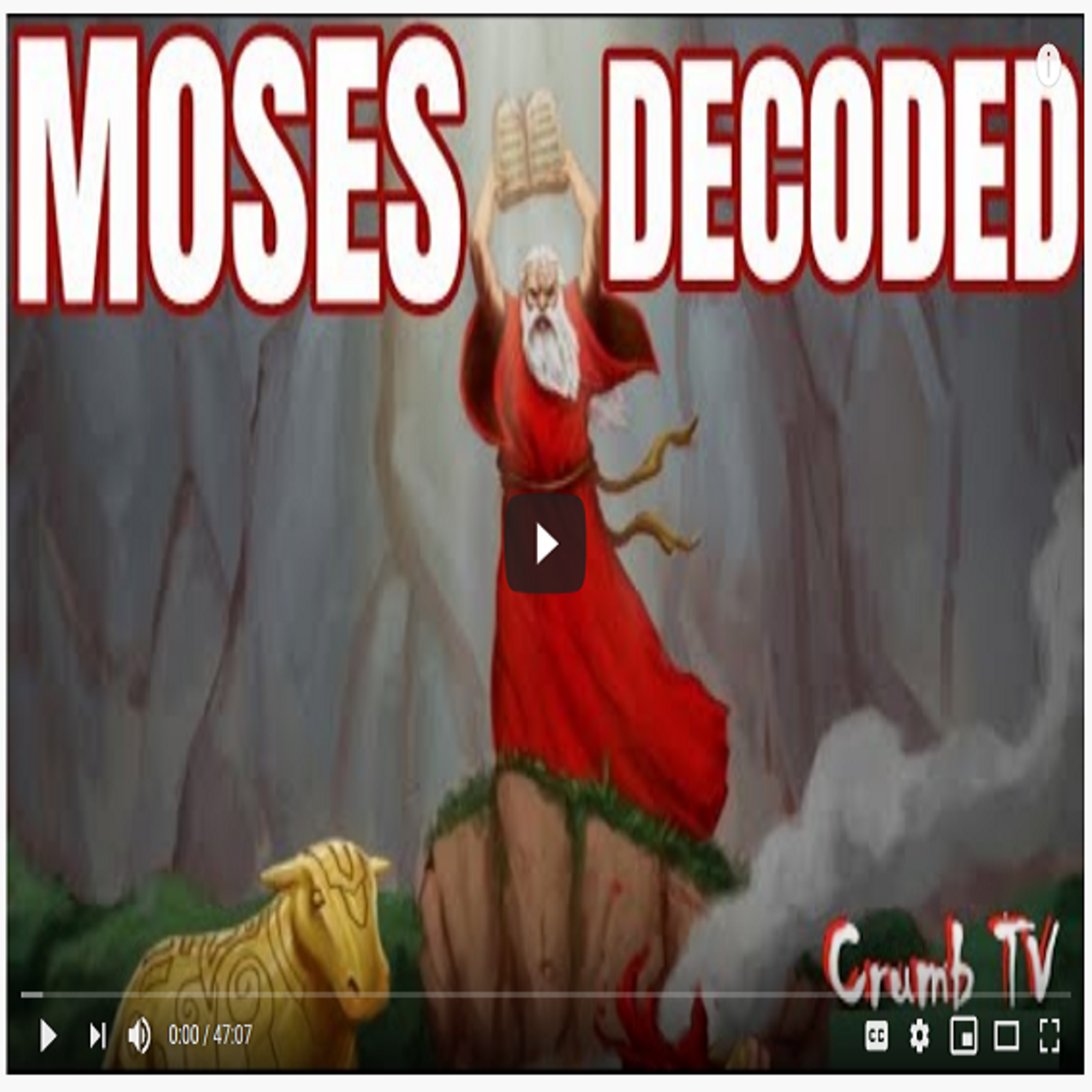 Moses Decoded!! Occult #Bible Study #Religion #Story #Egypt - CRUMBtv Audio from #CrumbTV ( @CrumbTV1 ) ( #GetSNATCHED ) episode artwork