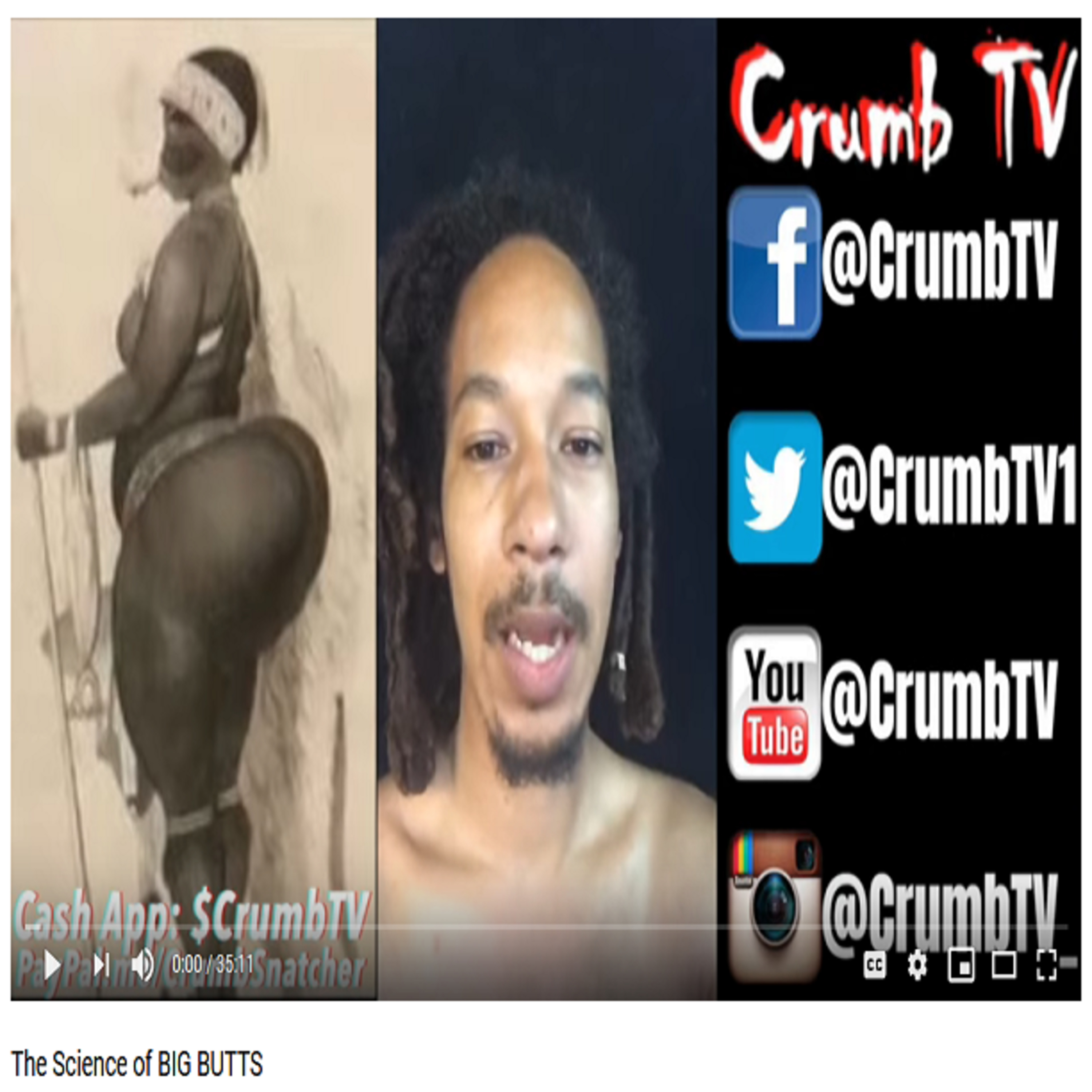 #Yams - The Science of BIG BUTTS (#booty) - @Crumb_Snatcher_ on #CrumbTV #SaraBaartman episode artwork
