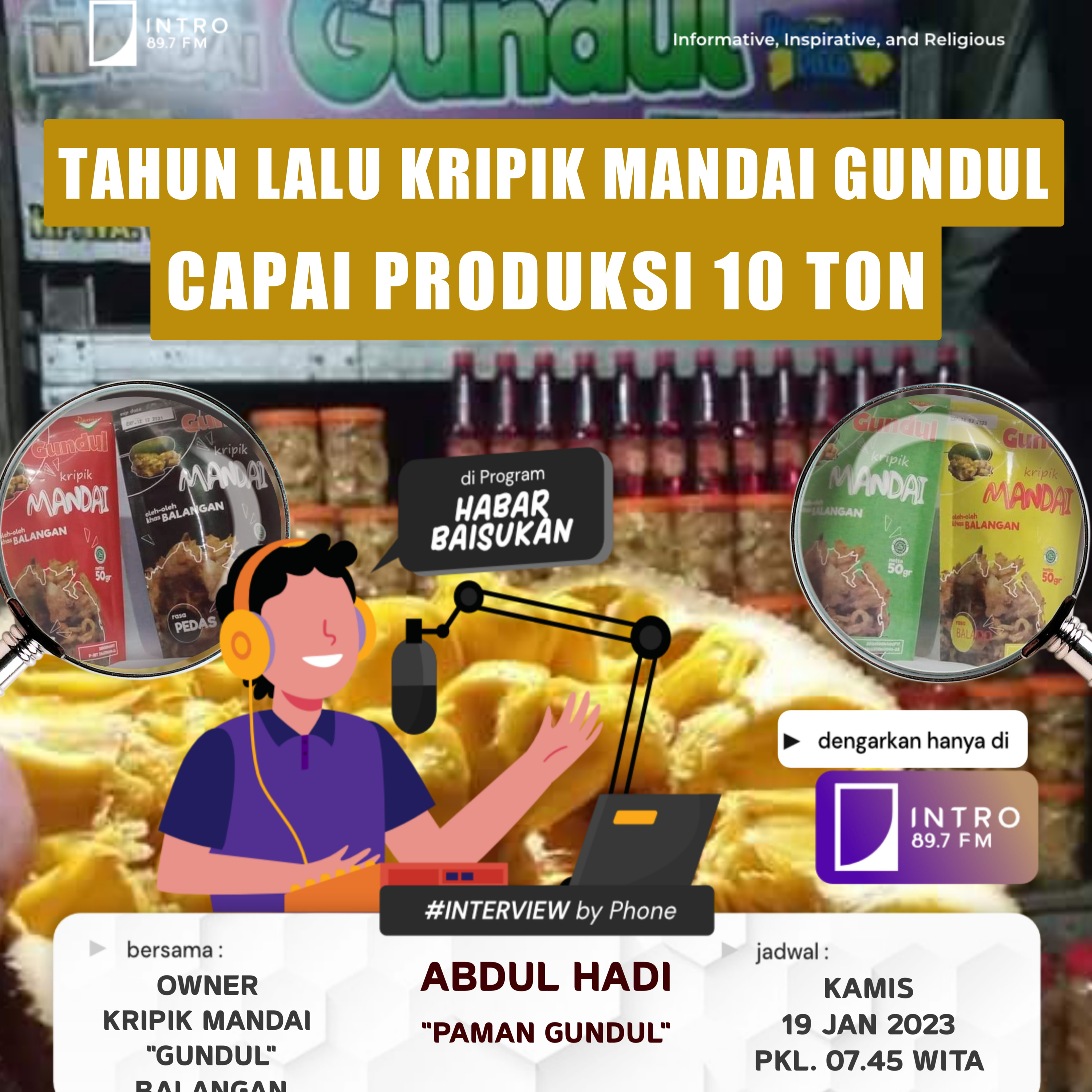 Tahun Lalu Kripik Mandai "GUNDUL", Capai Produksi 10 Ton Mandai episode artwork