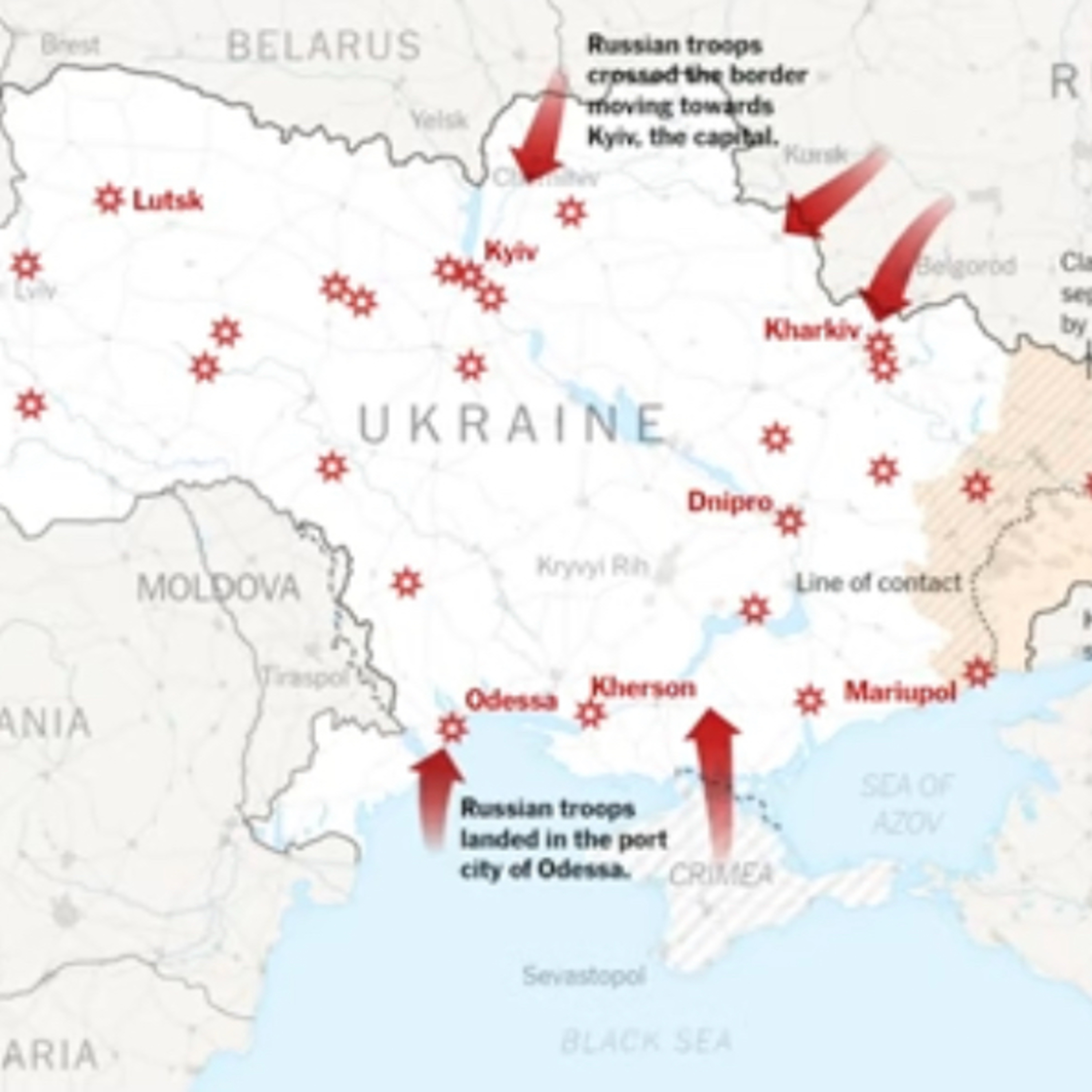Ukraine Explained: Reaction to Russian Forces Invading Ukraine by Land Sea and Air with many already dead episode artwork
