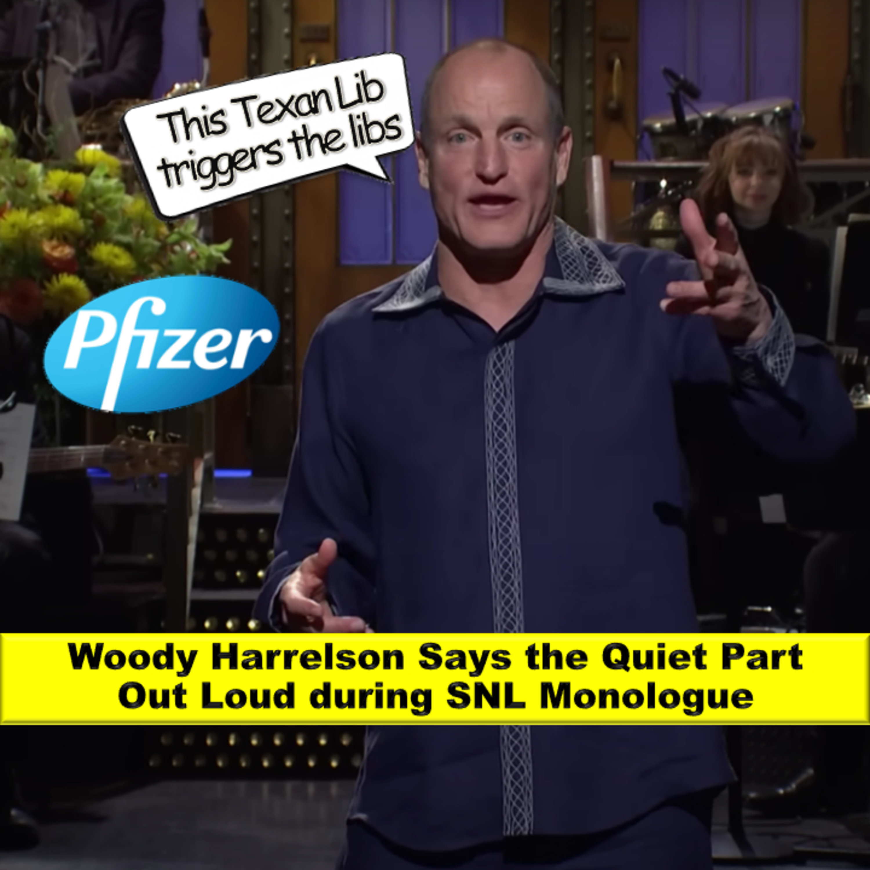 Video Reaction: Woody Harrelson Says the Quiet Part Out Loud about Big Pharma during SNL Monologue episode artwork