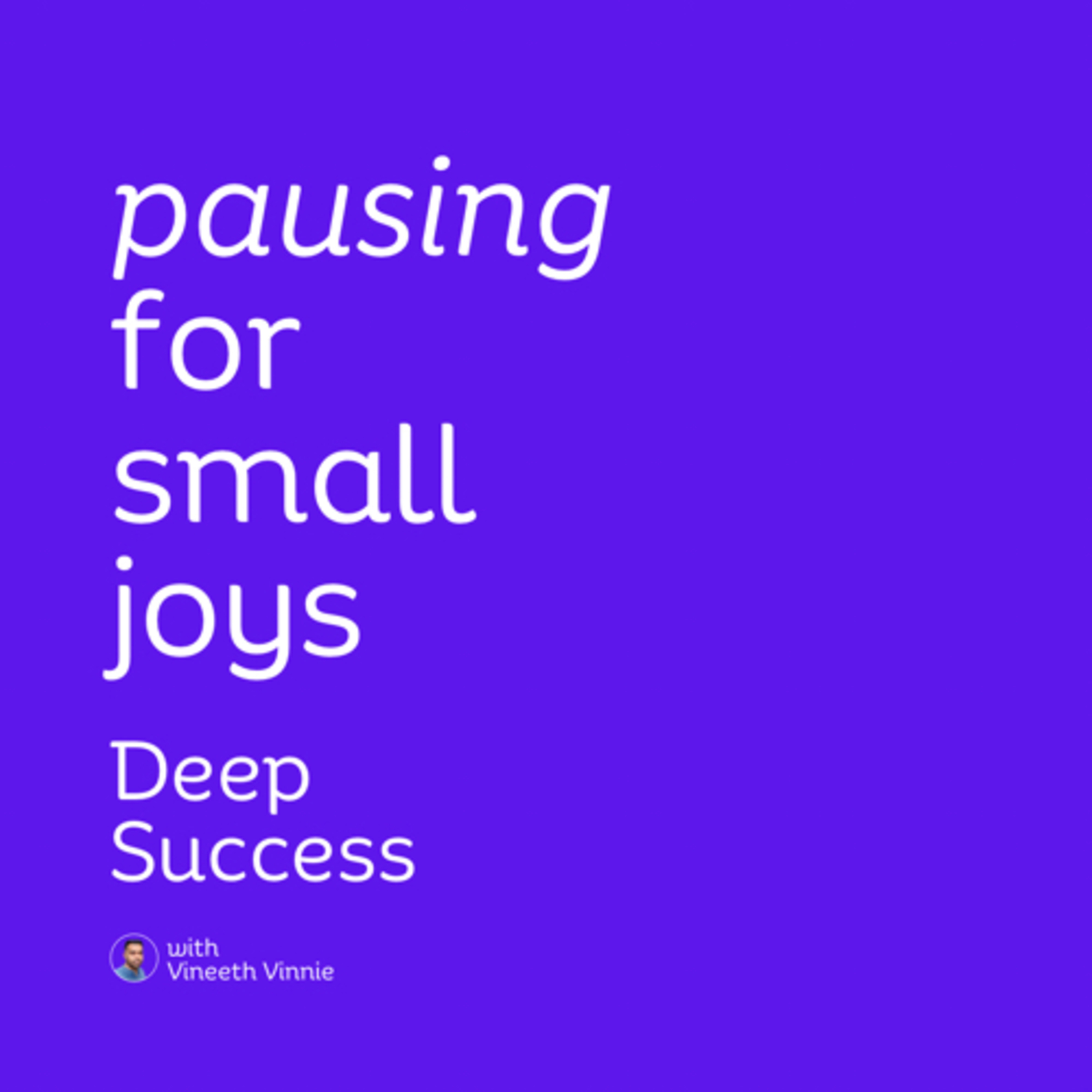 002. pausing for the small joys | deep success 🌱 episode artwork