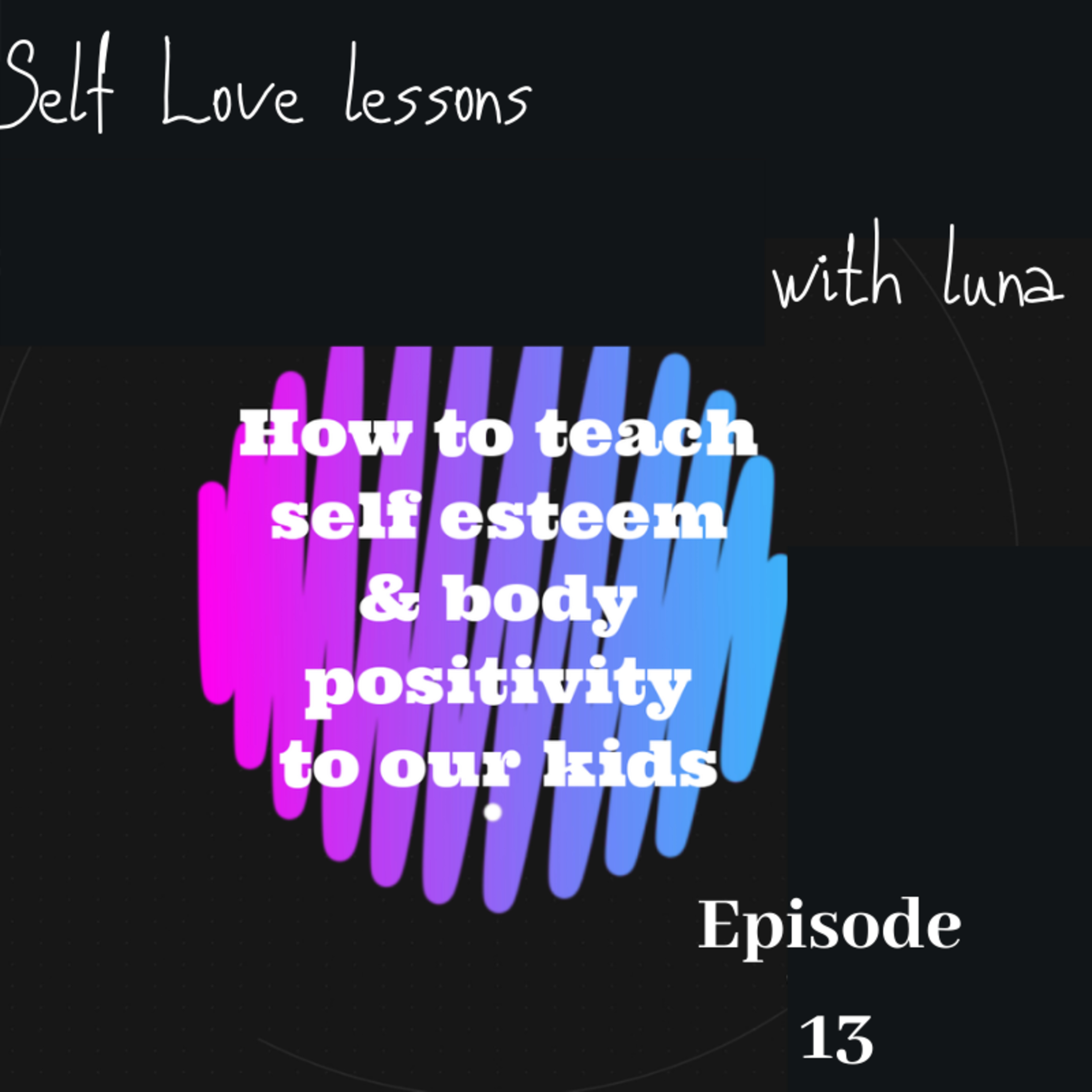 Episode #24 How to teach kids body positivity and self esteem episode artwork