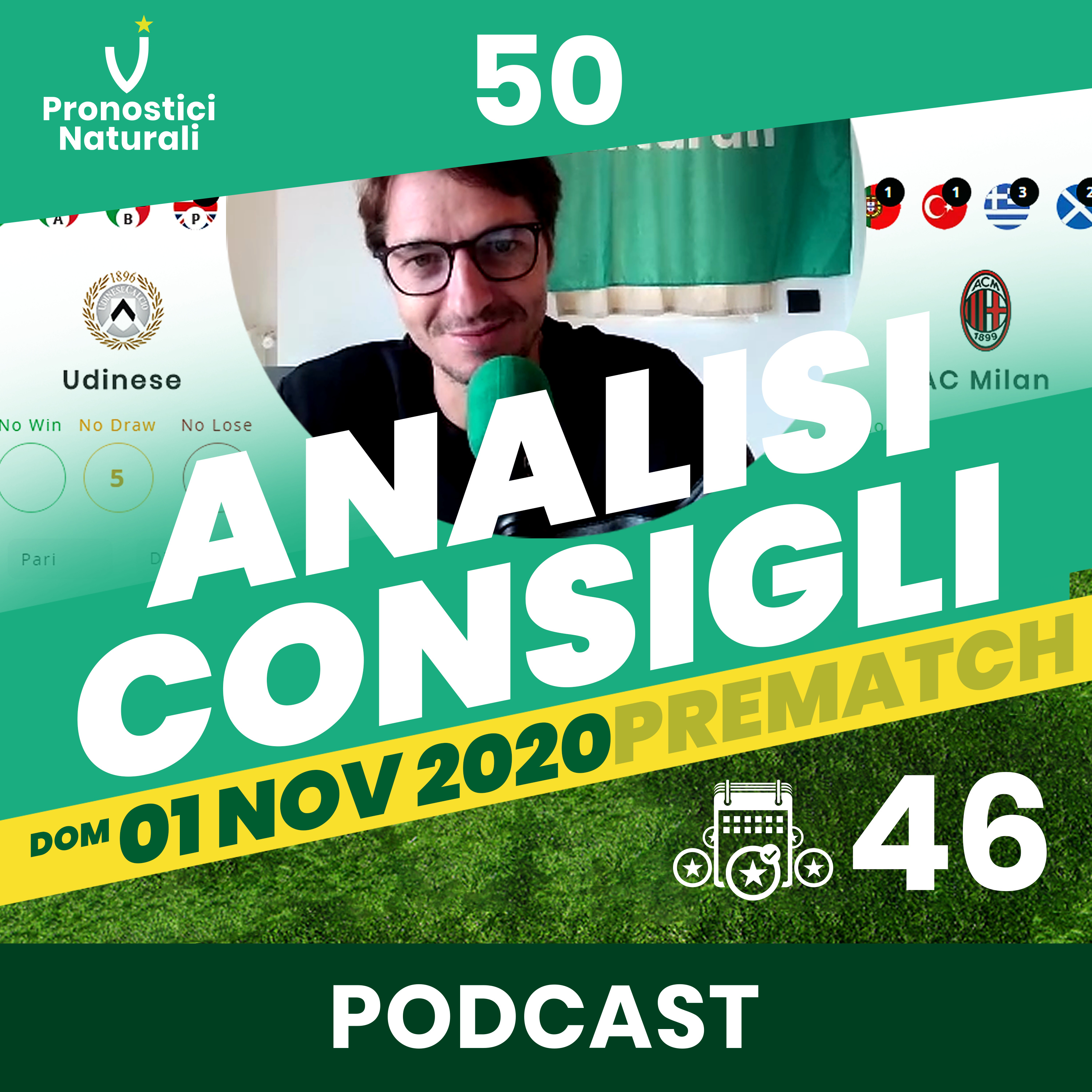[ANALISI PRE] Anche oggi 46 pronostici naturali per bolle e scommesse Domenica 1 Novembre. episode artwork