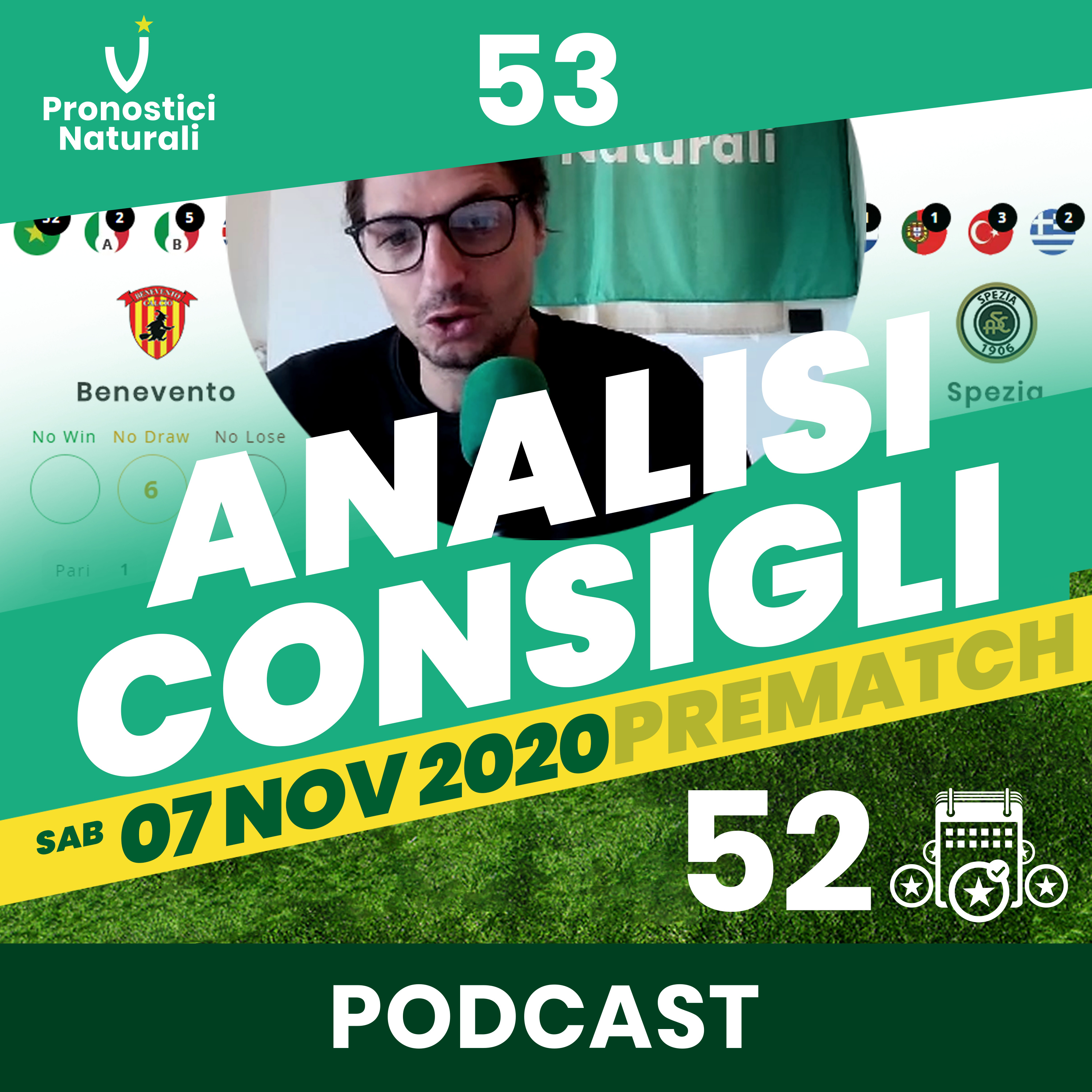 [ANALISI PRE] Quantità e qualità nei 52 pronostici naturali di oggi Sabato 7 Novembre, il tabellone. episode artwork