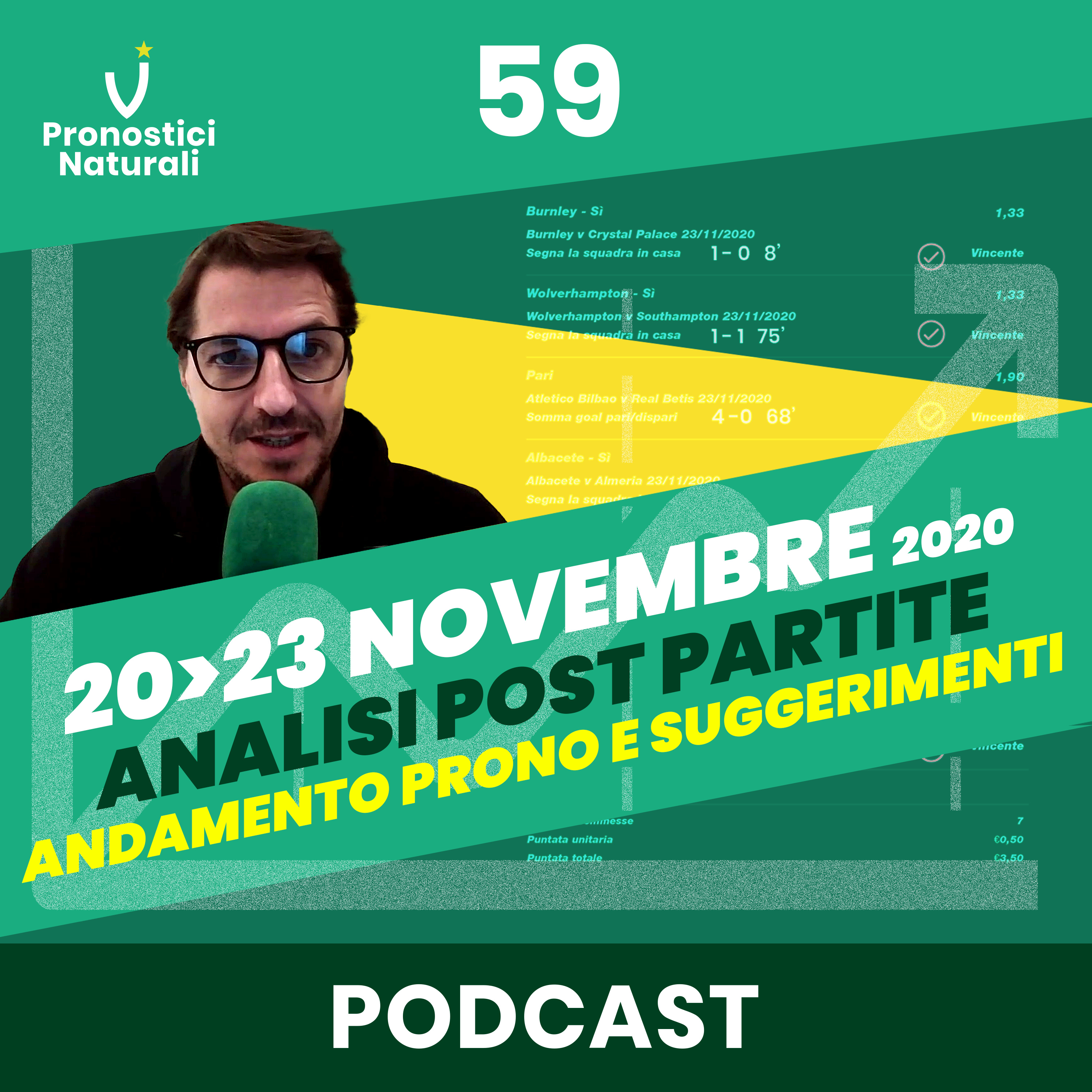 [ANALISI POST] 20-23 Novembre, numeri e performance dei pronostici naturali con bel finale meritato.