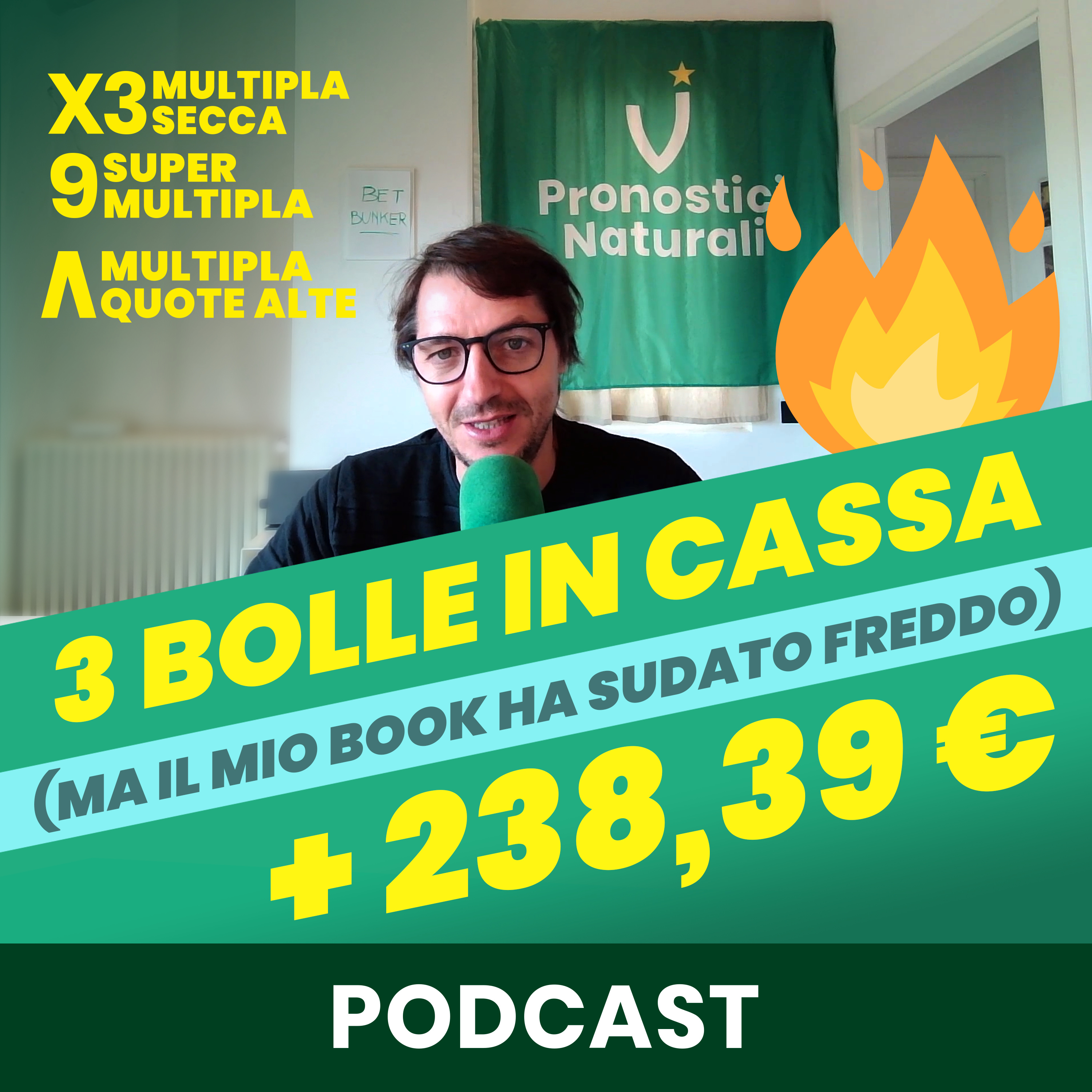 Costanza e aderenza al modello dei pronostici naturali e IL BOOK HA TREMATO: vinti “SOLO” 239 euro.