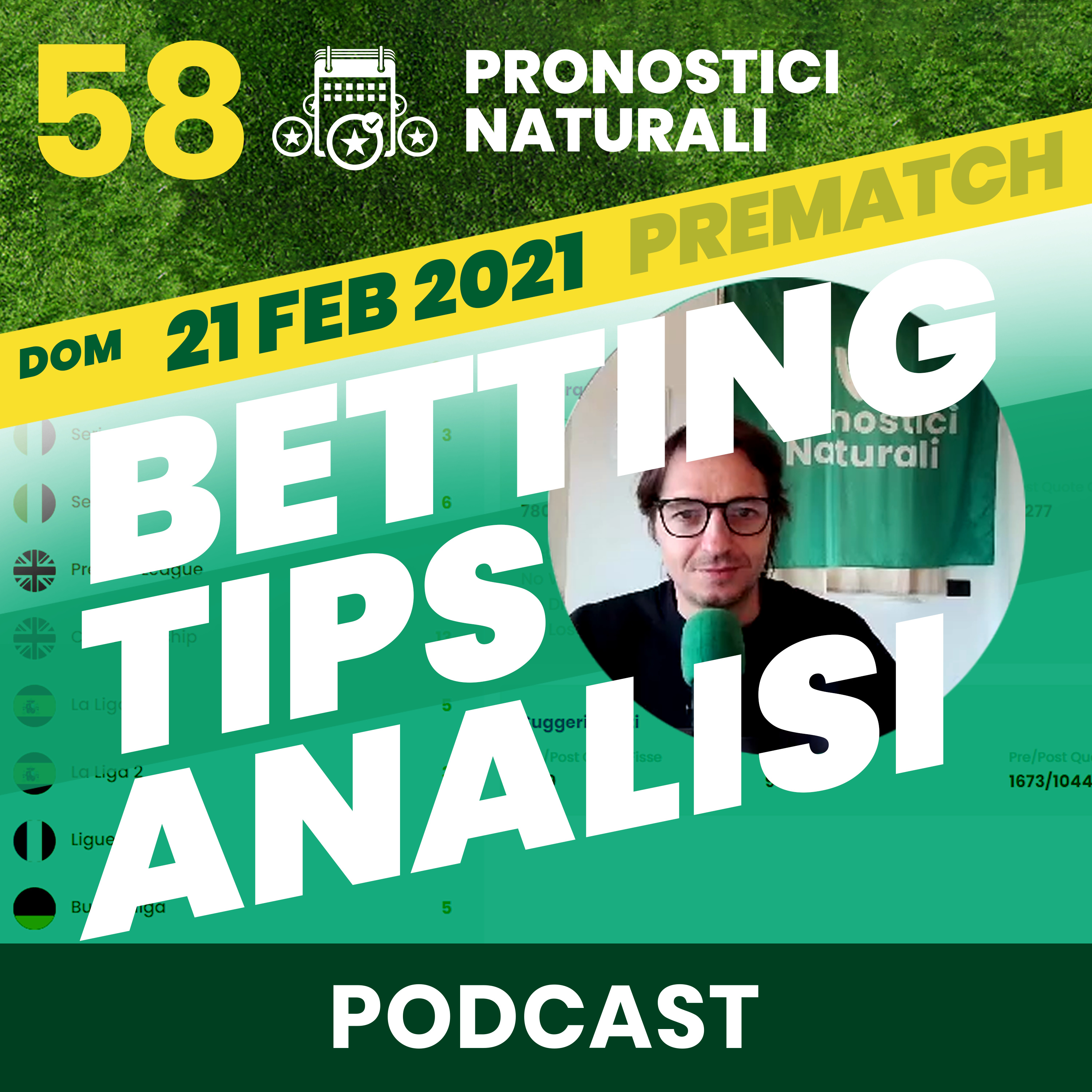 [ANALISI PRE] Domenica 21 Febbraio 58 Pronostici naturali, riflessioni e suggerimenti scommesse oggi episode artwork