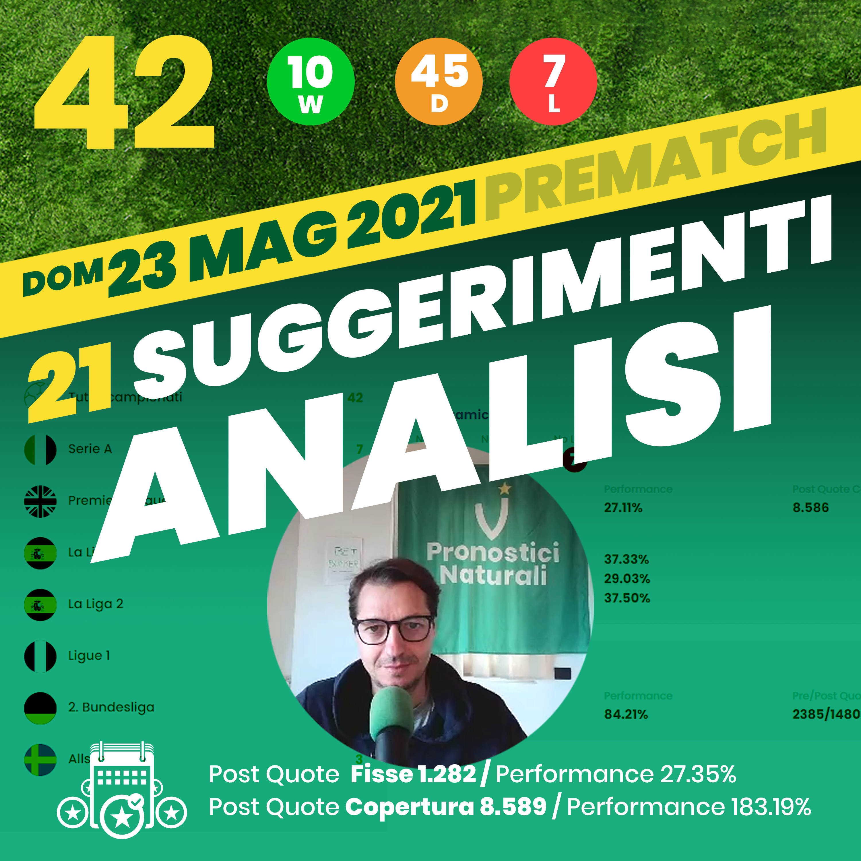 ULTIMO GIORNO con 42 Pronostici naturali Domenica 23 Maggio, Suggerimenti + mia bolla SuperMultipla9 episode artwork