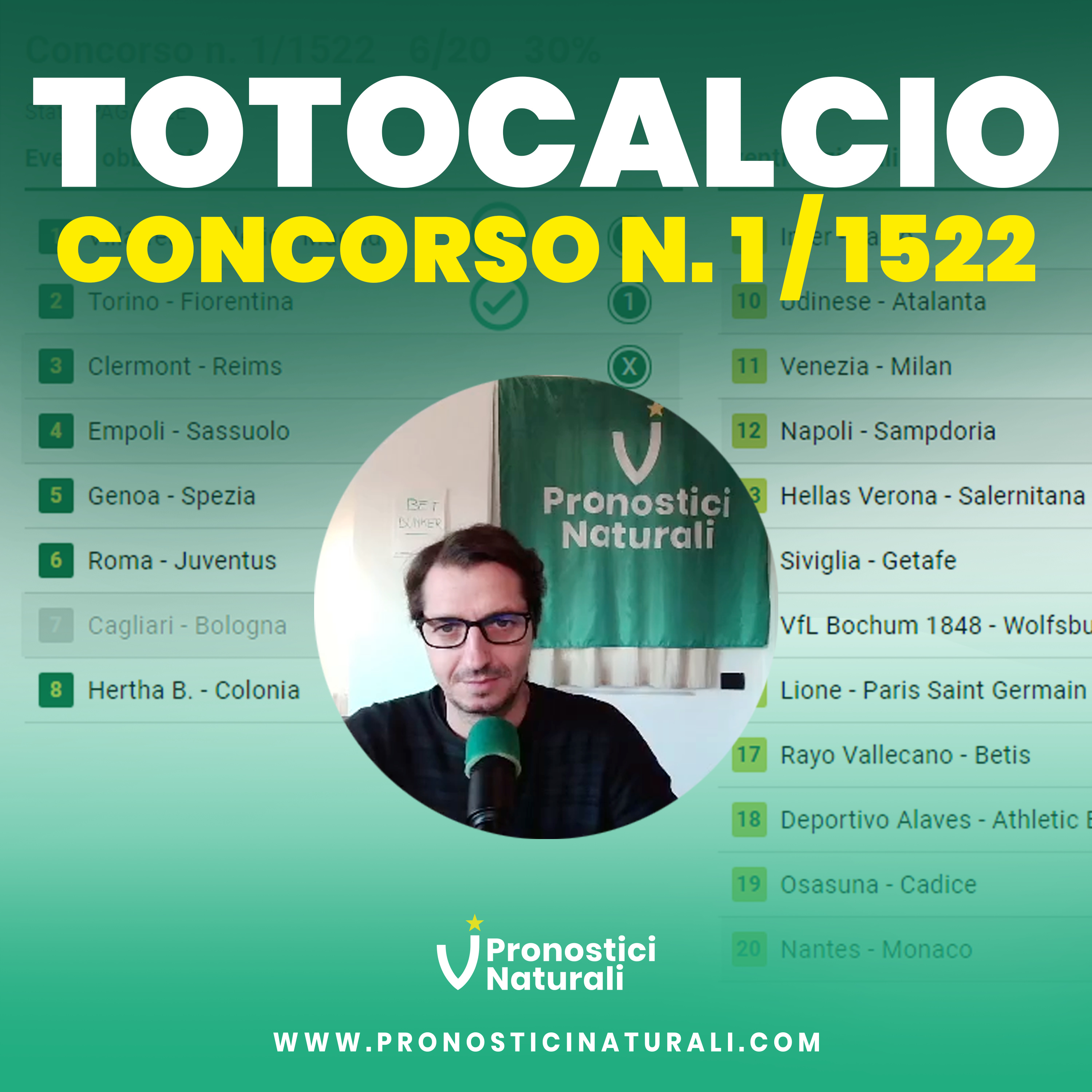 Schedina Totocalcio Concorso 1/1522. Hanno aiutato i Pronostici Naturali? Paragone Quote e Vincite. episode artwork