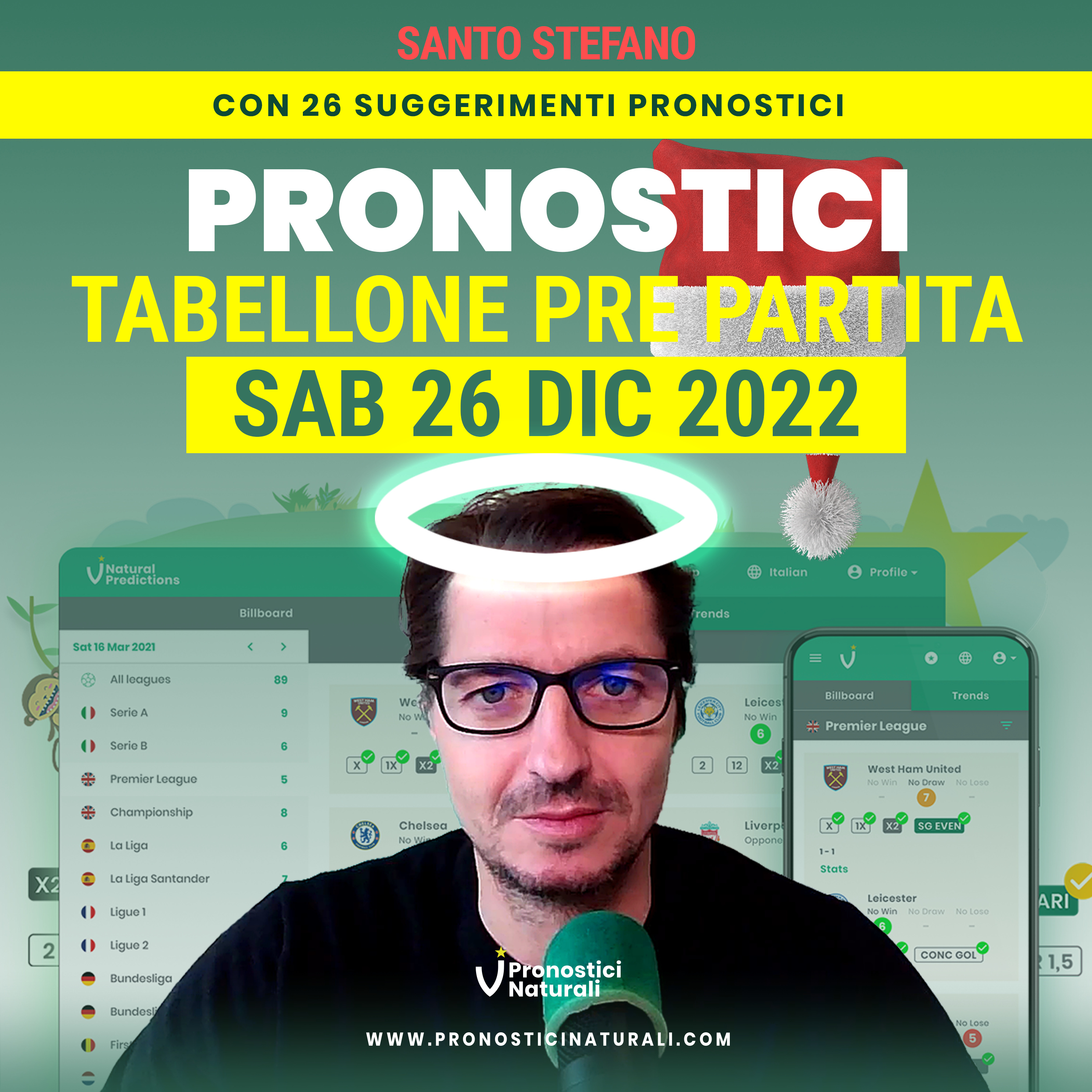 Super Santo Stefano Boxing Day con 32 Pronostici Naturali in 25 partite per festeggiare alla grande! episode artwork