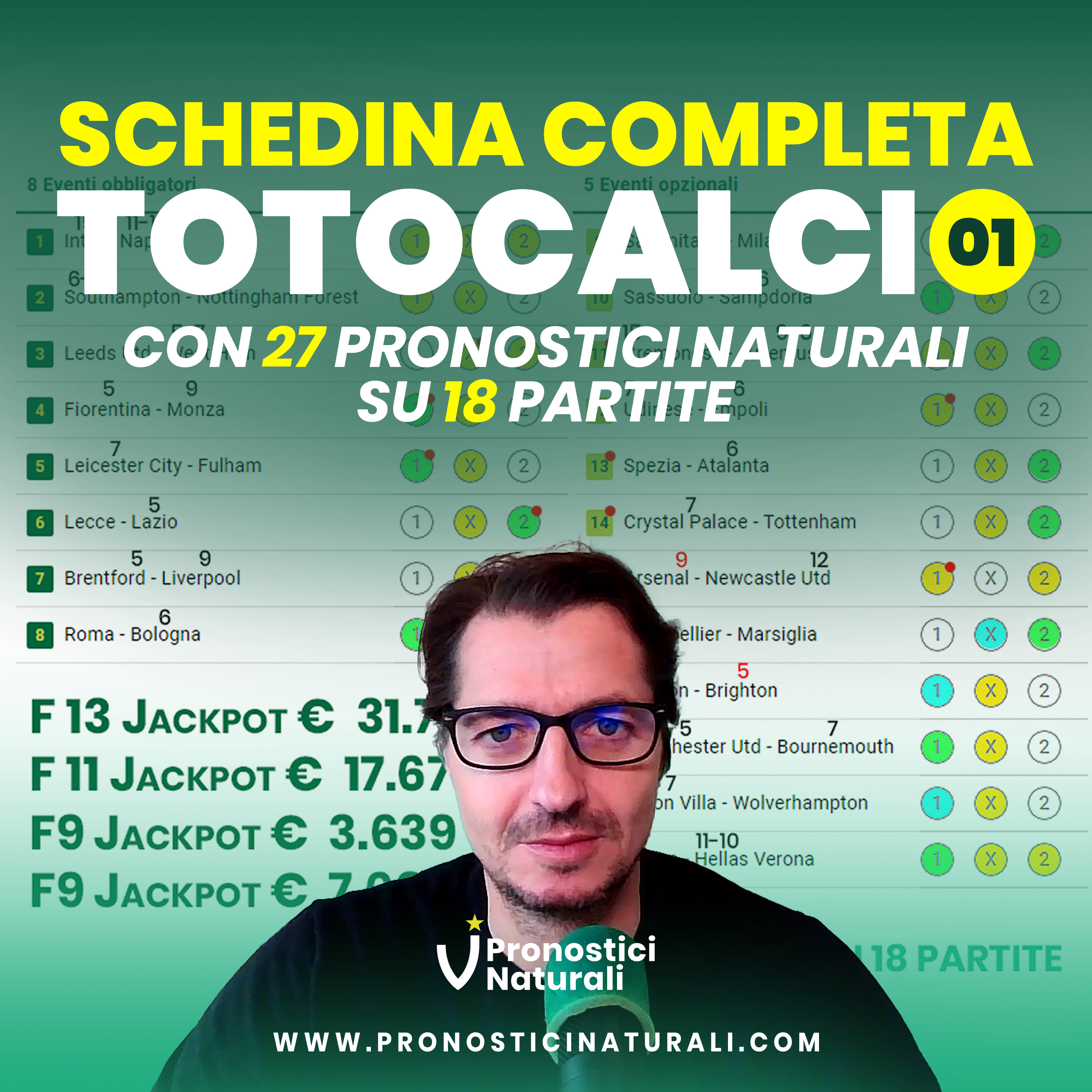 BUON ANNO! Primo Totocalcio del 2023 con 4 Jackpot e 27 Pronostici Naturali in 18 partite episode artwork