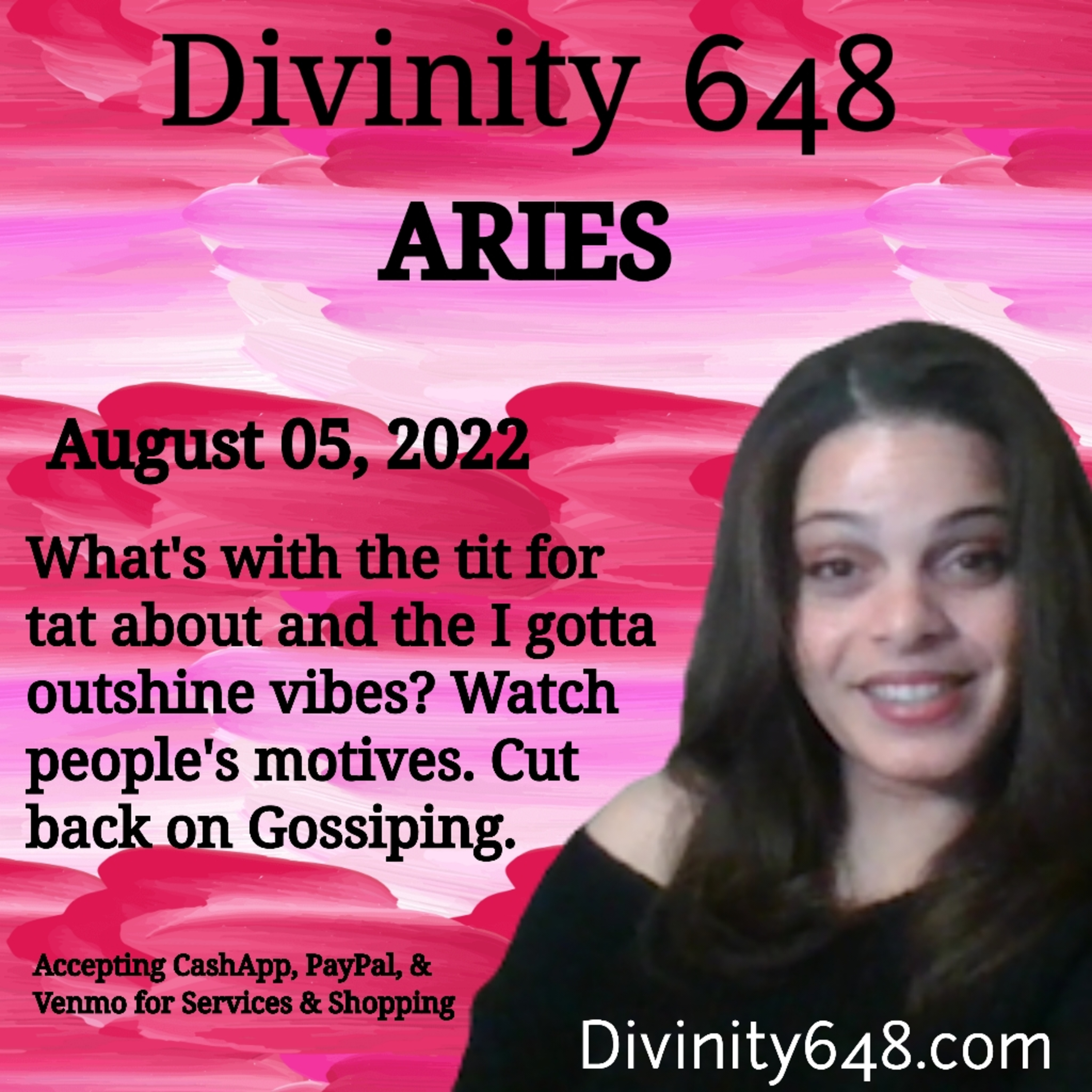 #Aries what's with the tit for tat about and the I gotta outshine vibes? Watch people's motives