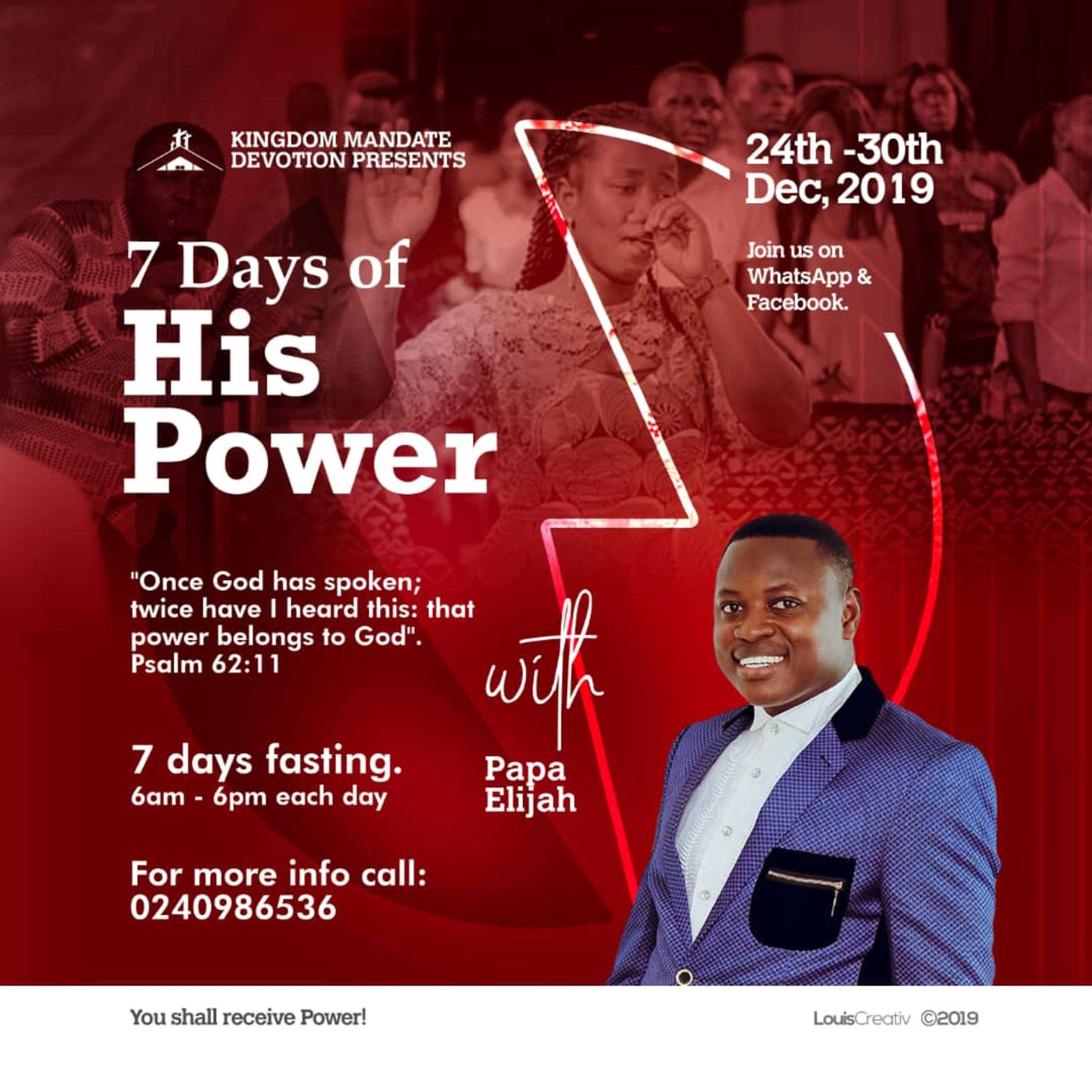 Day 7(Climax): The Purpose of God's Supernatural Power - 30th Dec, 2019 (7 Days of His Power Fasting and Prayers) episode artwork