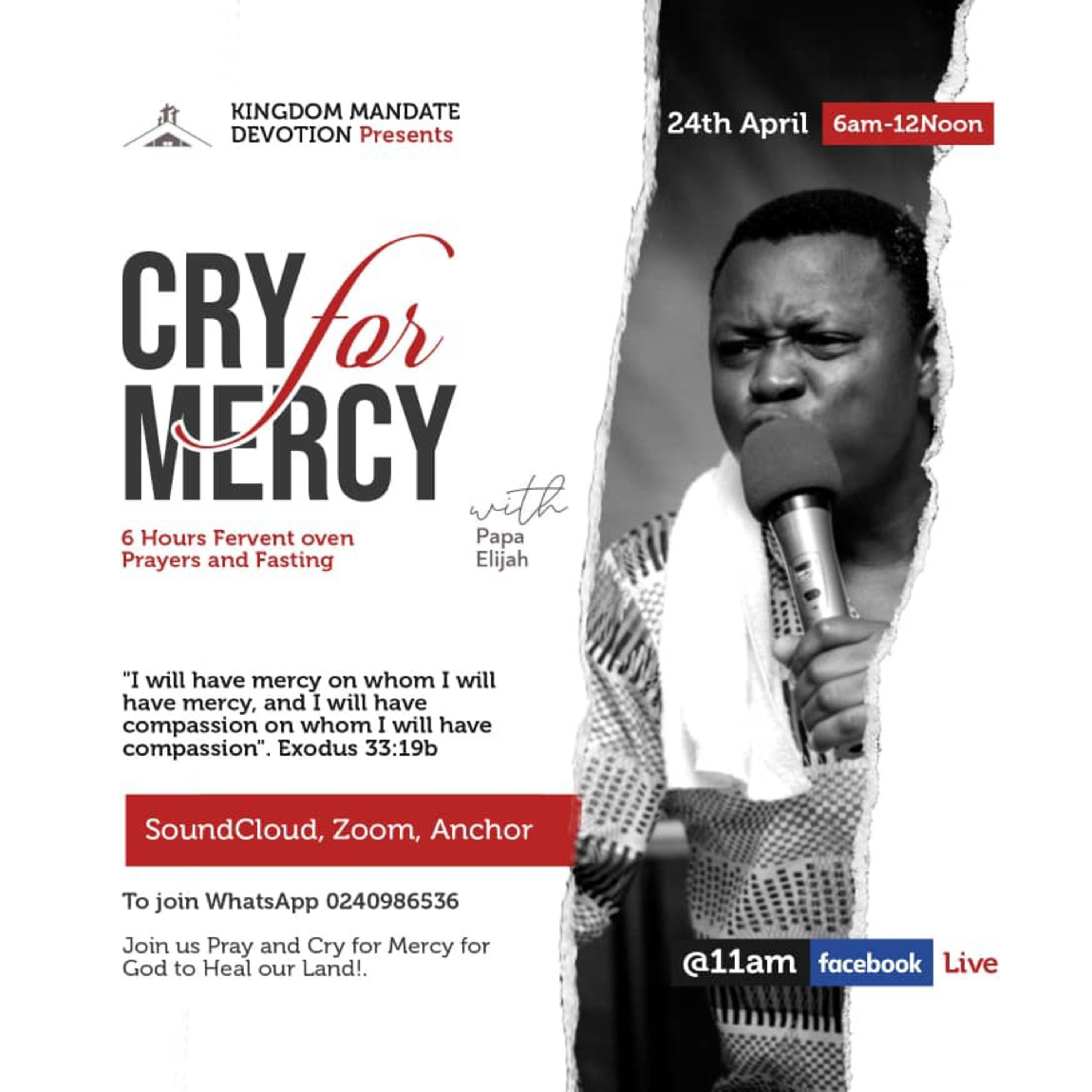 CRY FOR MERCY
By Papa Elijah 
24th April